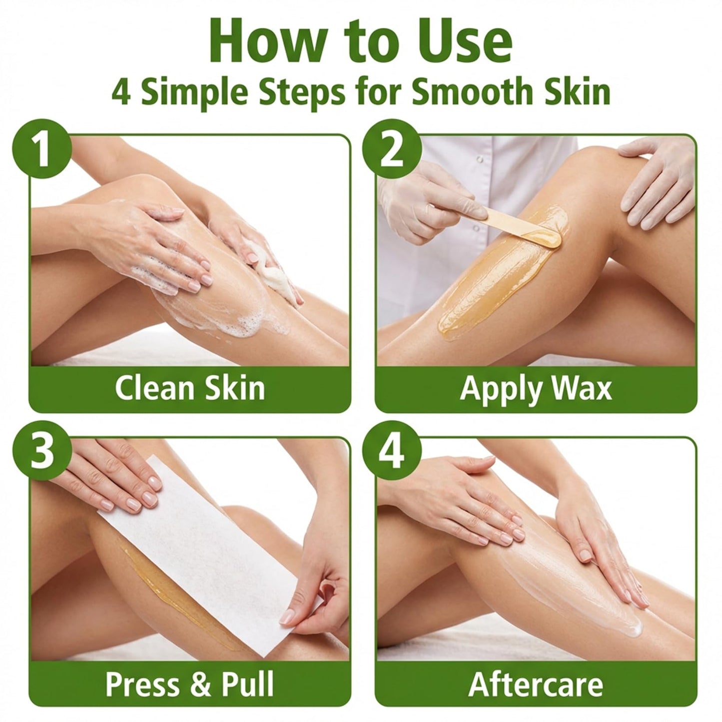 350 Wax Strips for Hair Removal - Non-Woven Fleece Waxing Strips,Skin-Friendly Tear-Resistant for Leg,Chest,Back,Face,Intimate Area - Waxing Kit for Women, Body Wax Strips (7.8" x 2.7",3.9" x 1.6")