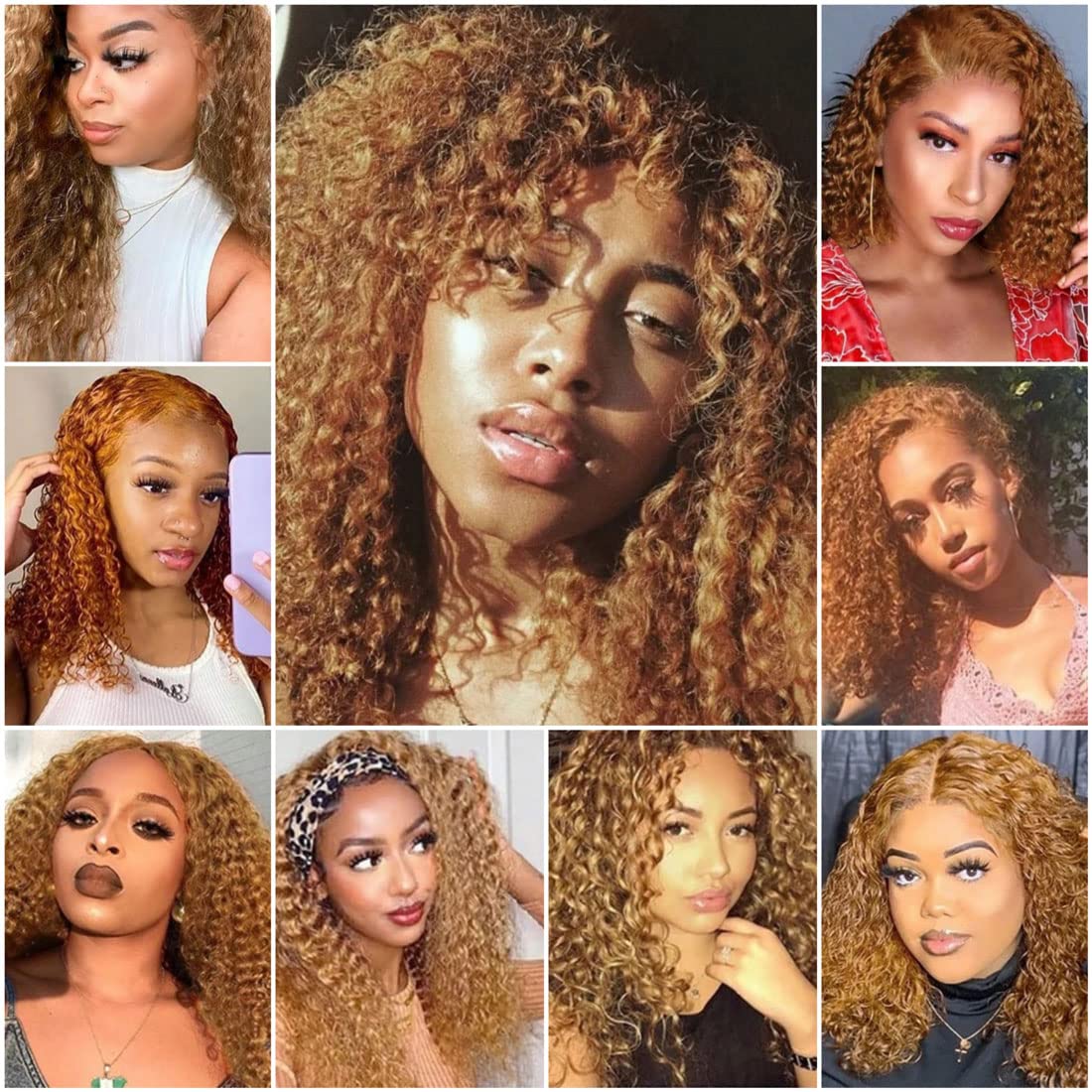 12 14 16 Inch #27 Honey Blonde Bundles Human Hair 3 Bundles Brazilian Remy Hair 100 Grams/Bundle 10A Grade Unprocessed Virgin Hairs Blonde Water Wave Bundle Weaves Extensions