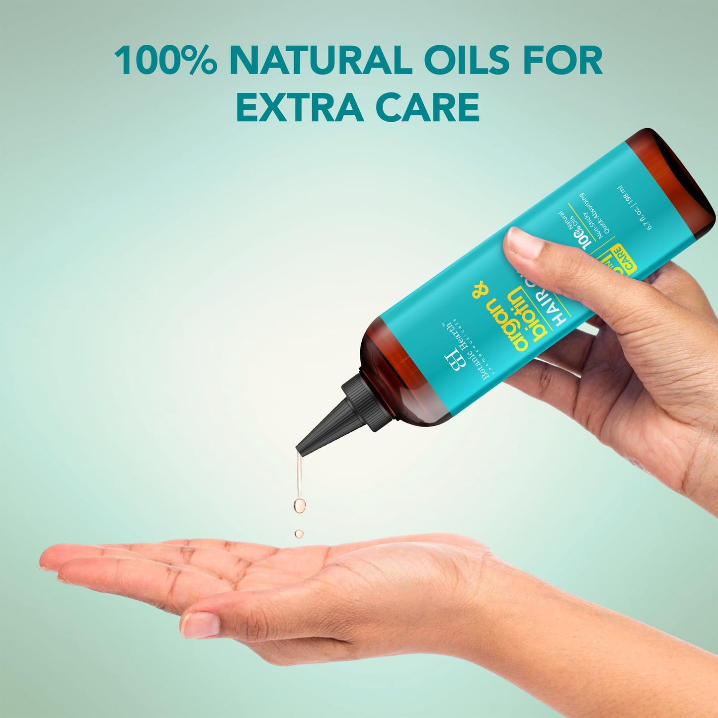 Botanic Hearth 100% Pure Argan & Biotin Oil For Hair Growth & Hair Treatment Oils 6.7 Fl oz