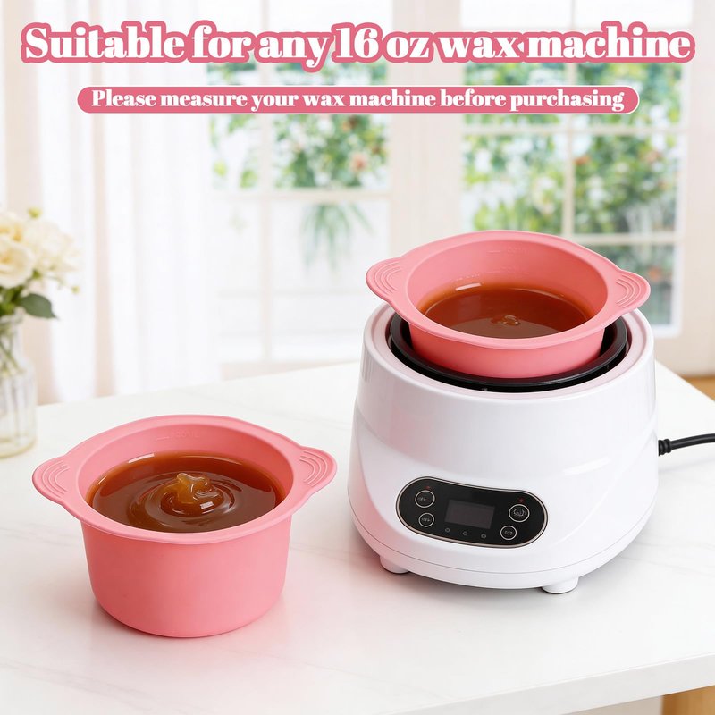 Classicseali 2PCS Wax Silicone Bowl,Wax Warmer Silicone Liner with 2 Silicones Waxes Sticks,Silicones Waxe Pot Liners,for Preparing Powders,Making DIY Face Masks,Mixing Pigments,and Hair Dyes