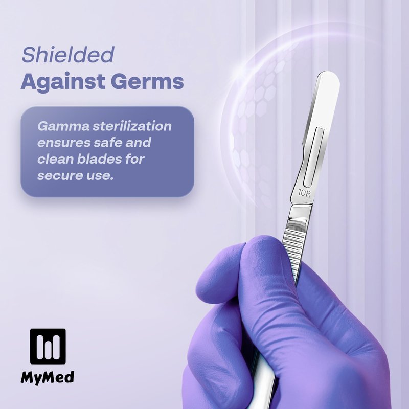 MyMed #11 Blades Dermaplaning Scalpels with Dermaplane Handle - Pack of 20 Dermaplane Razor for Women Face + (#11G)