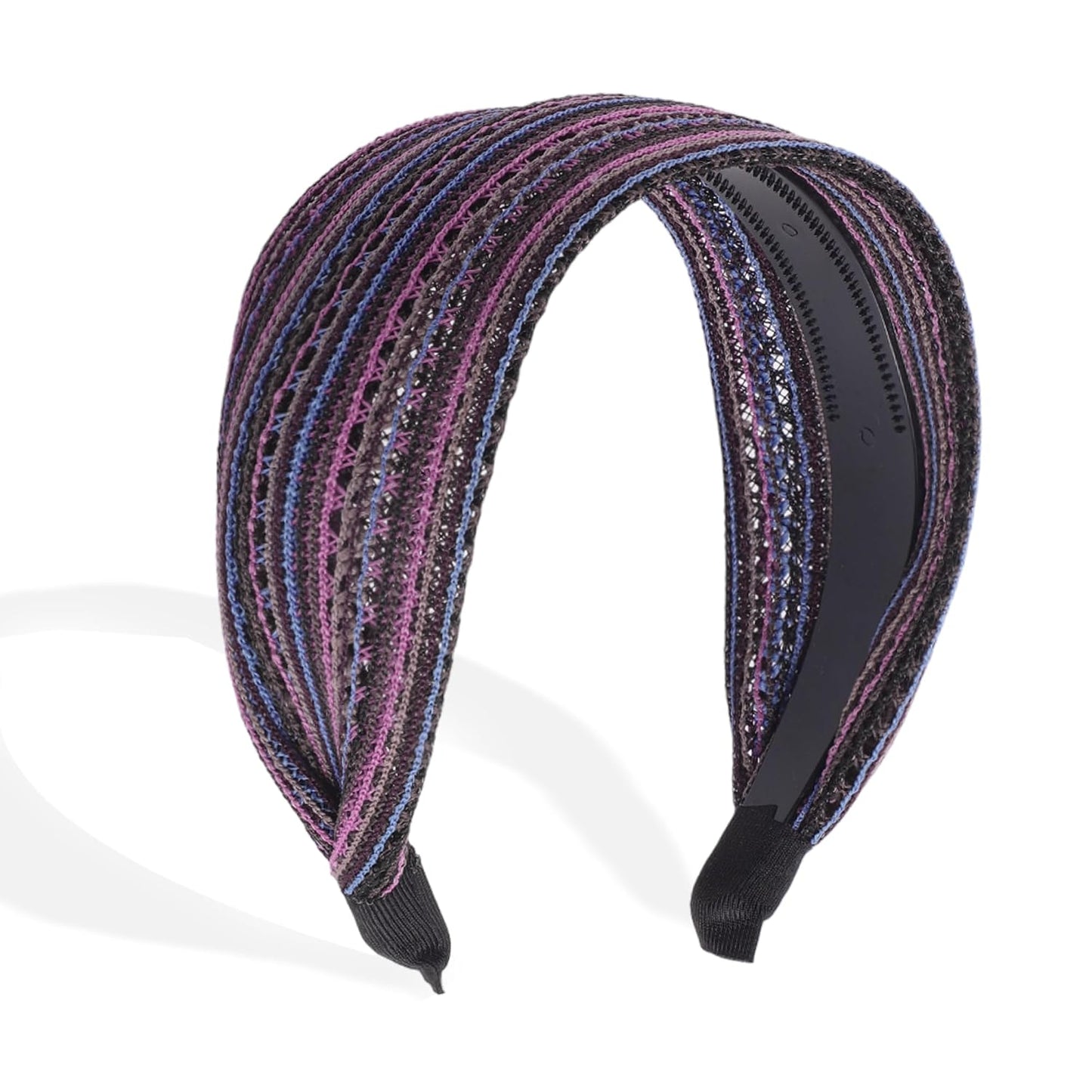 Wide Headbands for Women - Non-Slip Extra Wide Bohemian Thick Design | Black Color