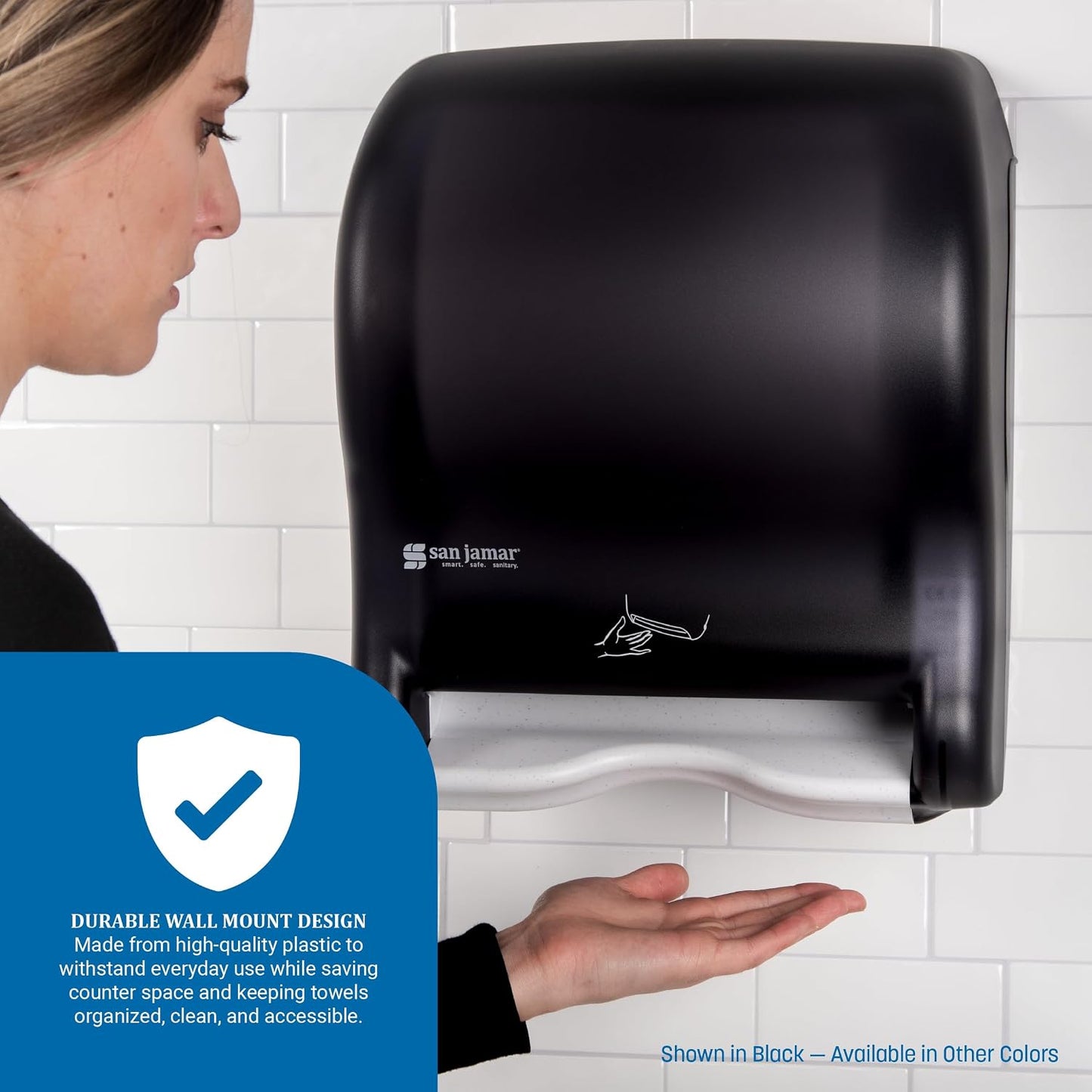 Smart Essence Electronic Roll Towel Dispenser - Touchless Design | Black Finish