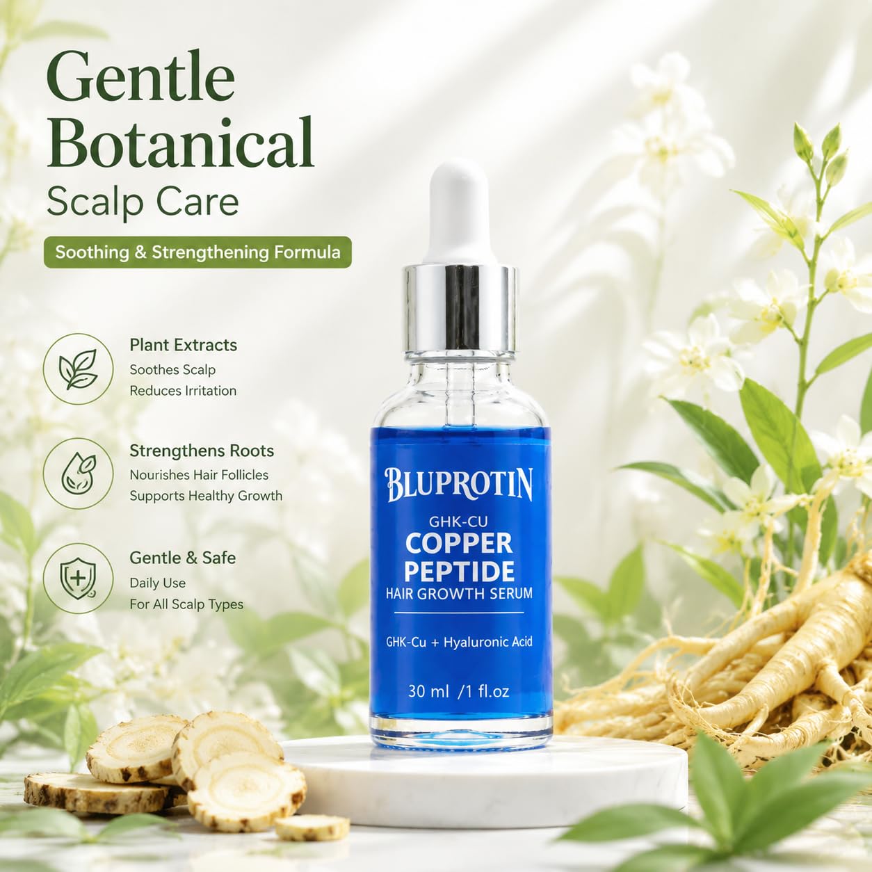 GHK-Cu Copper Peptide Hair Serum for Thinning Hair