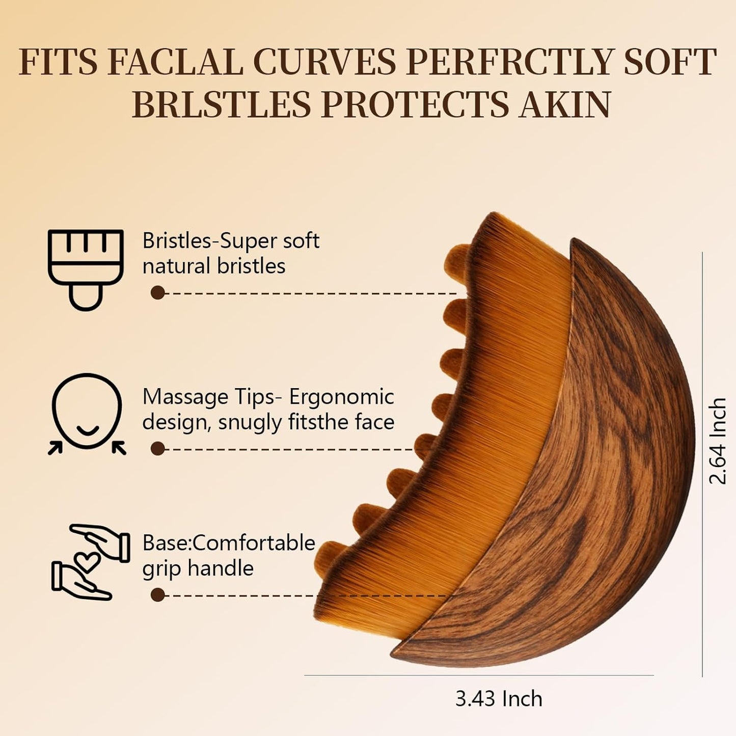 Lymphatic Contour Face Brush - Gua Sha Tool for Lymphatic Drainage & Relaxation | 2-Piece Set