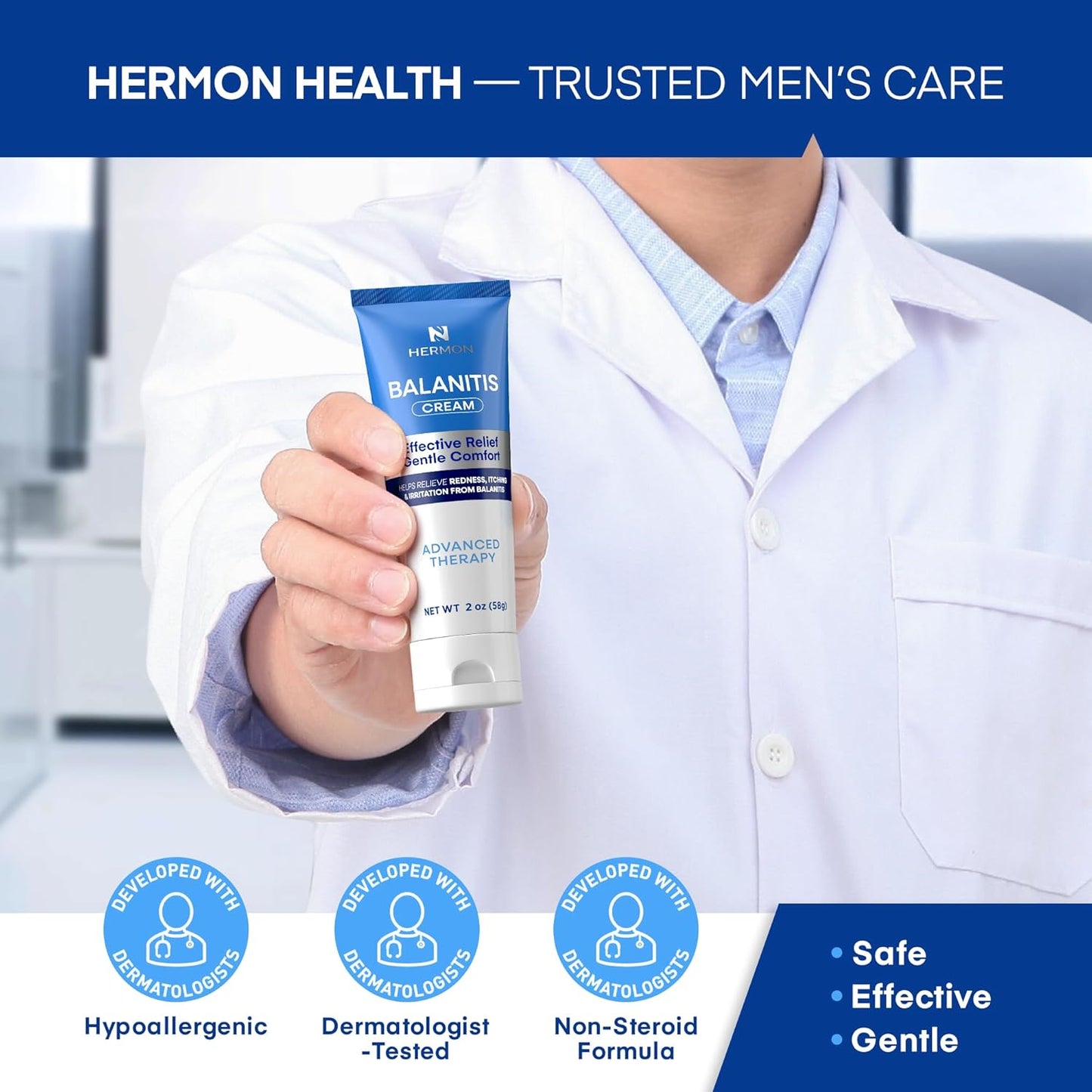 Balanitis Treatment Kit for Men - Soothing Cream & Clotrimazole Soap | Relieves Redness, Itching & Irritation