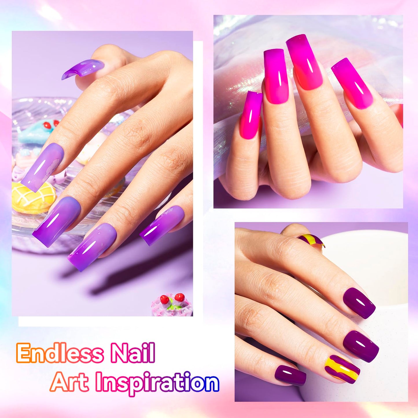 Nailshion Neon Nail Polish Set: 12 Colors Bright Summer Nails Hot Pink Red Orange Blue Rainbow Nail Polish, Glossy Finish | Air Quick Dry Non Gel, Streak-free Salon Home DIY Nail Art Gift for Women