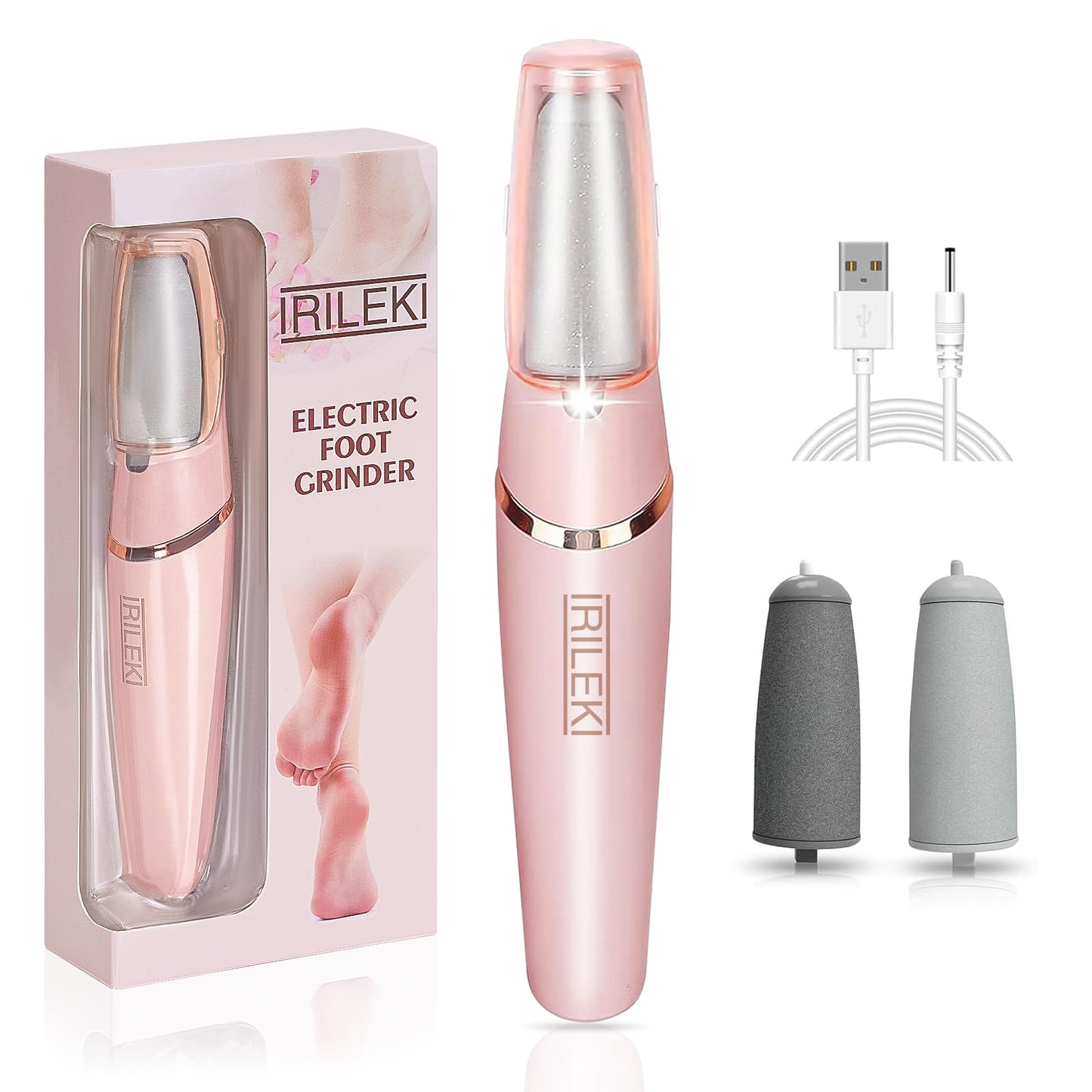 Upgraded Electric Callus Removers for Feet, Electric Foot Callus Remover, Rechargeable Portable Electronic Foot File Pedicure Tools, Professional Pedi Feet Care for Dry/Dead Skin, for Feet & Hands