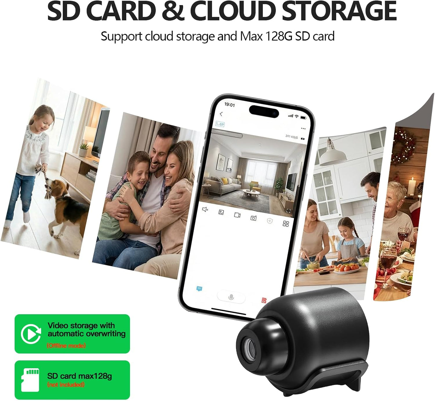 Mini WiFi Camera - Wireless Indoor Security Camera with Motion Detection & Night Vision | Compact Design for Home, Nanny, or Pet Monitoring