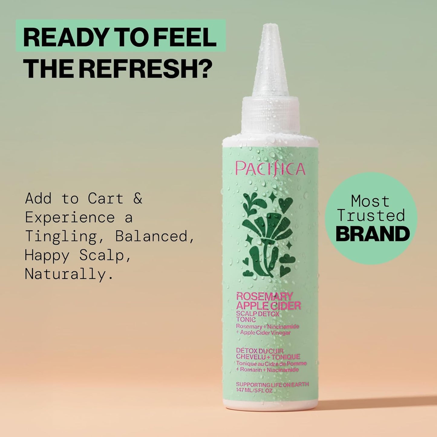 Pacifica Scalp Detox Tonic - Exfoliating Scalp Treatment with Glycolic & Salicylic Acid | 5 oz