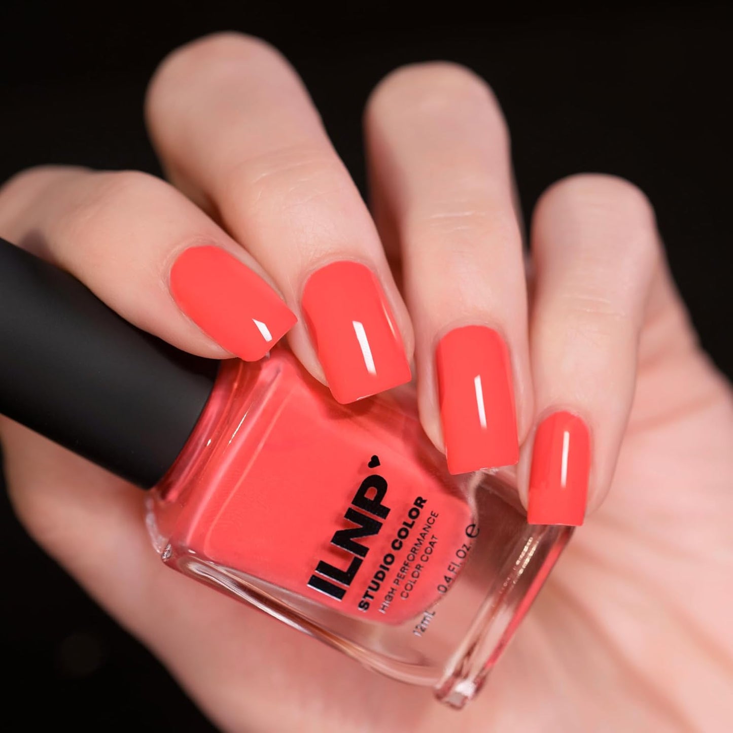ILNP Neon Coral Pink Cream Nail Polish - Summer Vibes | Long-Lasting Formula