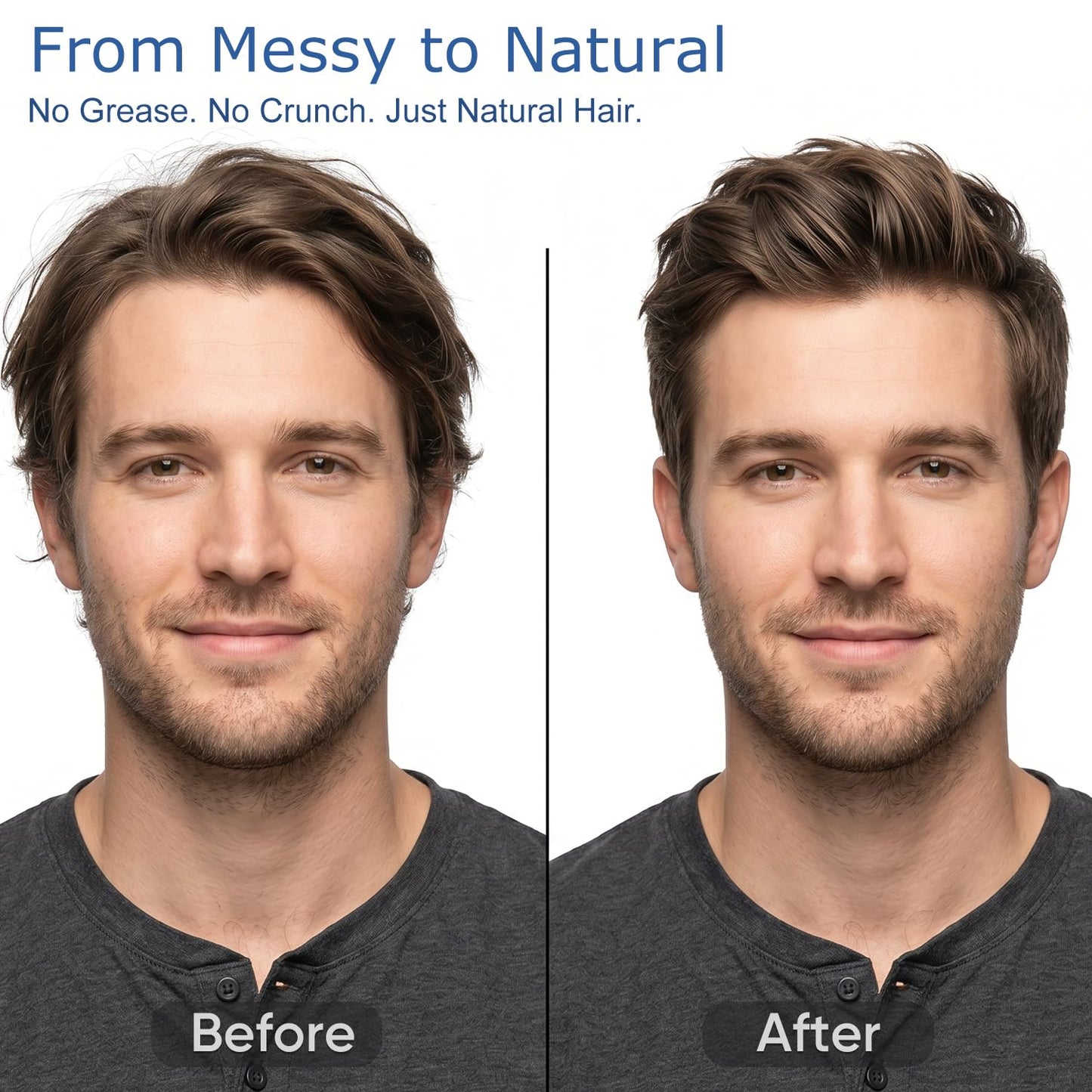 presmarity Hair Wax for Men – Strong Hold Without Stiffness, Natural Matte Finish, Adds Texture & Definition, Water-Based Formula, Non-Greasy, Easy Wash, 3.5 oz