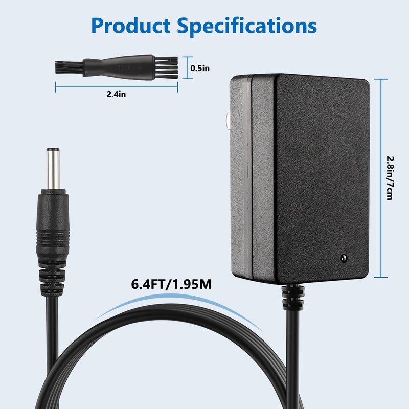 FNKTQL 4.2V Charger for Wahl Trimmer 9818 9818L 9888L 9916D 9918D Groomer Clipper 9854-600 9855 79600-2101 S004mu0400090, Replacement Wahl Shaver Trimmer Power Cord with Cleaning Brush