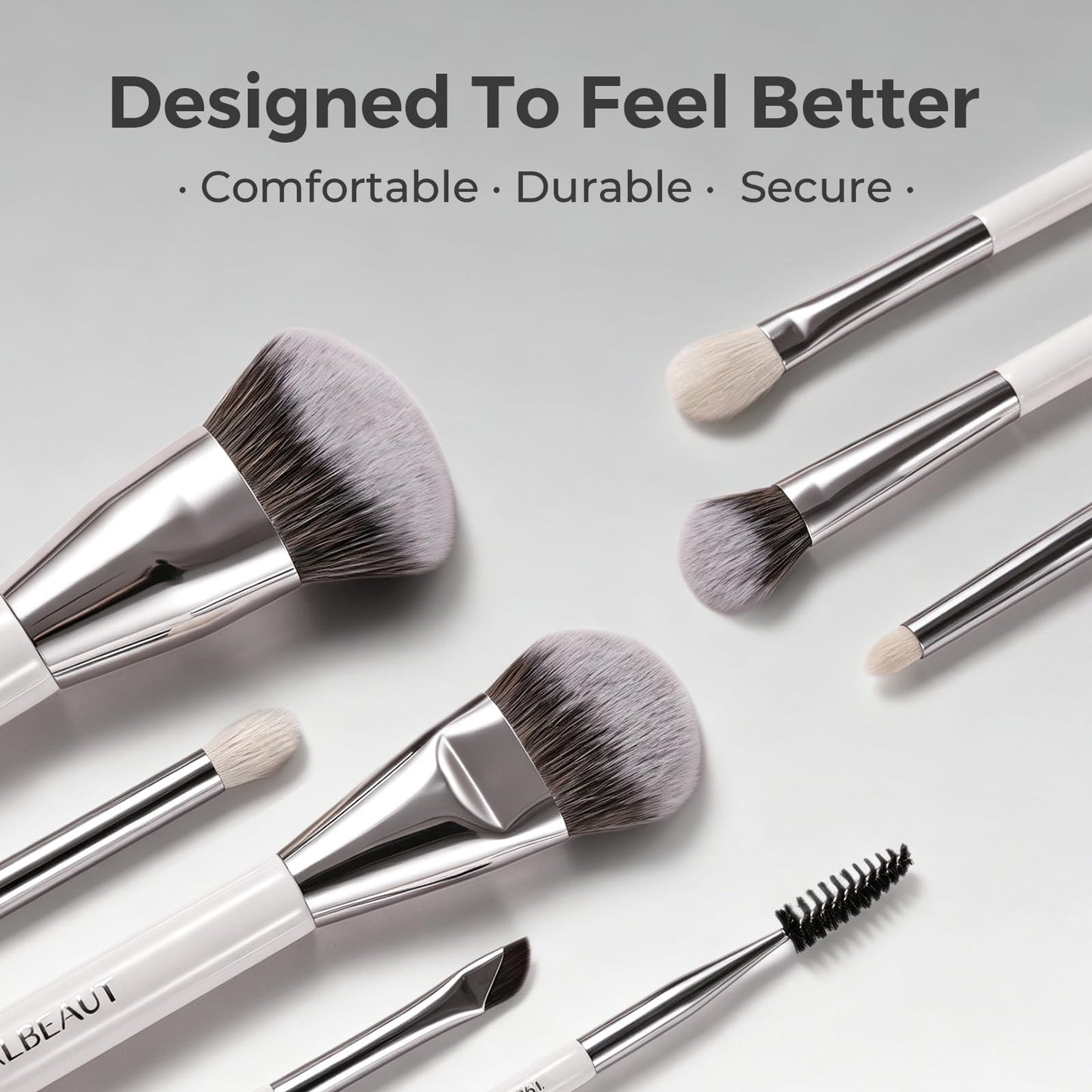 Makeup Brushes Set, Albeaut 7Pcs Face Eyeshadow Brushes Kit with Preminum Bristles Liquid Foundation Concealer Blending Tools Professional & Travel Bag