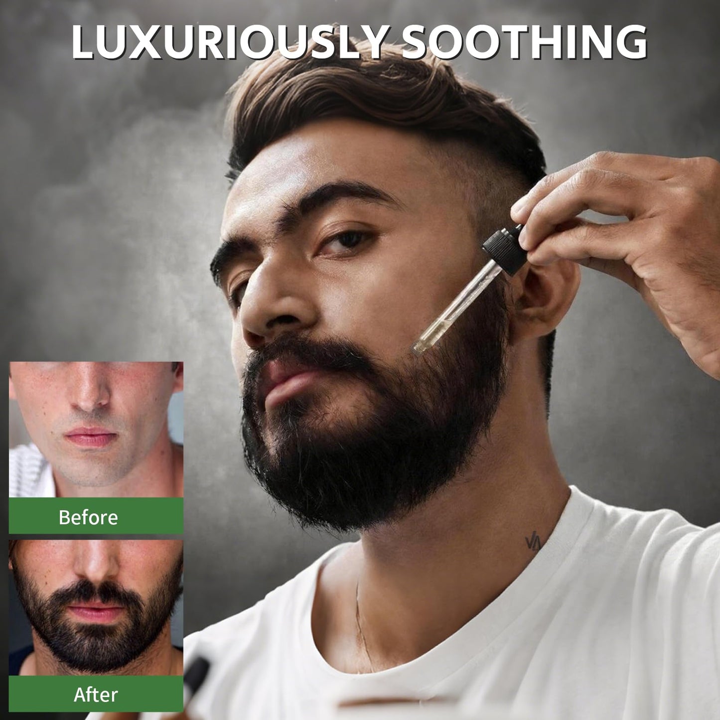 Santymo RAW Beard Oil for Men Growth & Care - Apricot & Grape Seed Oil Blend with Honey, Amino Acid, Vitamin E - Soothes Itchy Skin, Reduces Flakiness, Improves Manageability - 1 fl oz