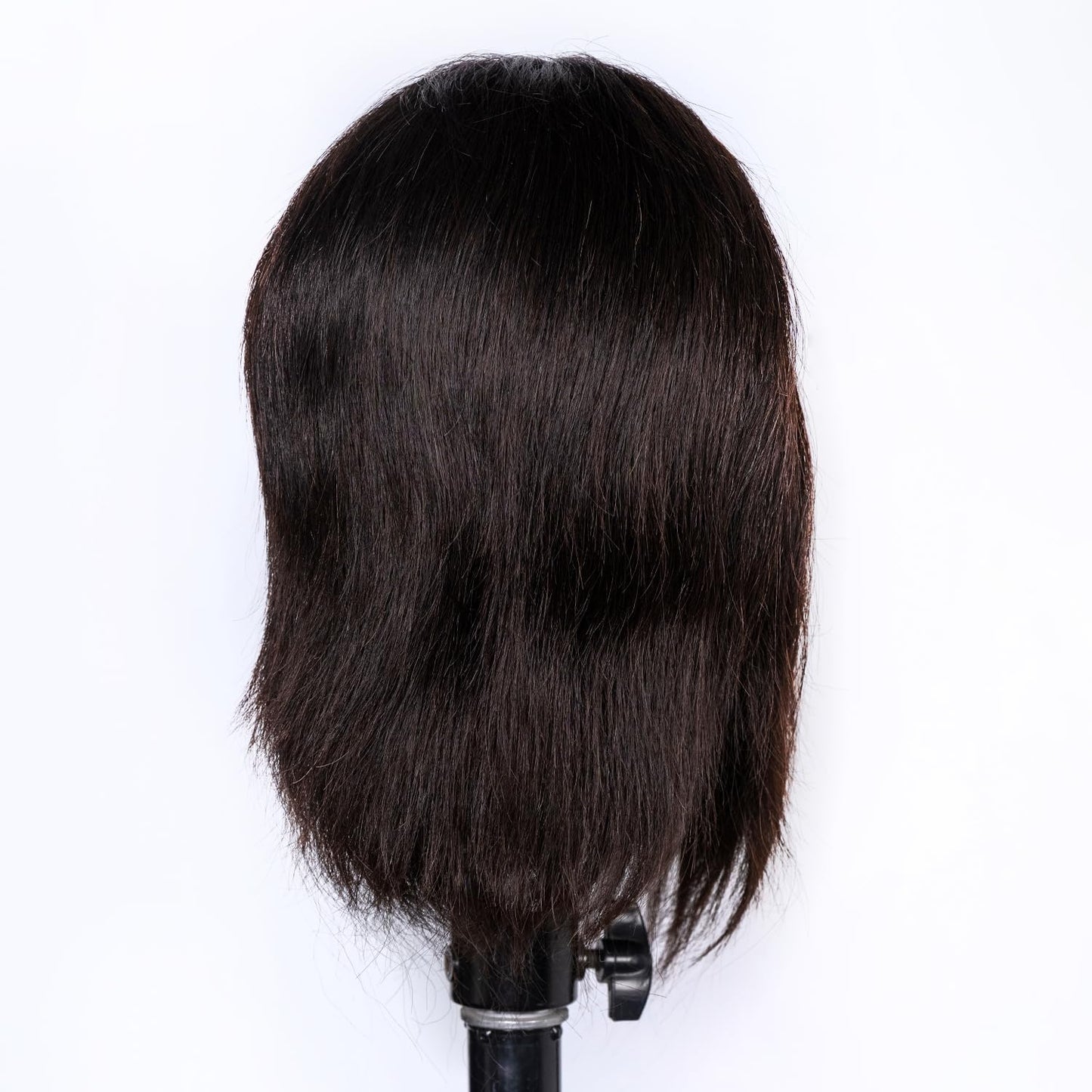 Male Mannequin Head 100% Human Hair Mannequin Head Cosmetology Mannequin Head with Stand Mannequin Head Human Hair Doll Head (Bearded Black)