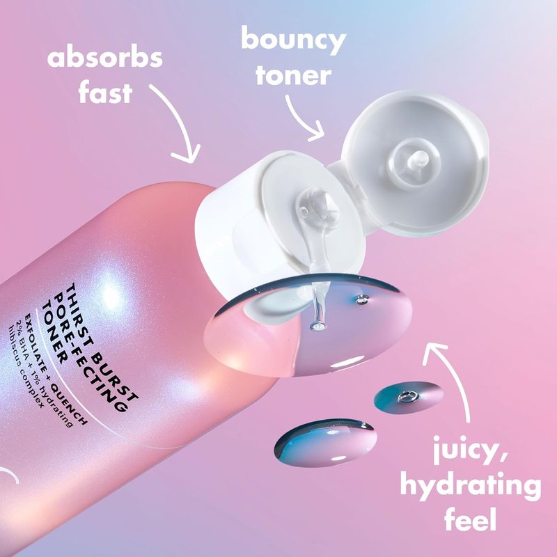 e.l.f. Thirst Burst Pore-Fecting Toner - Hydrating & Exfoliating Facial Toner with Salicylic Acid | Vegan & Cruelty-Free