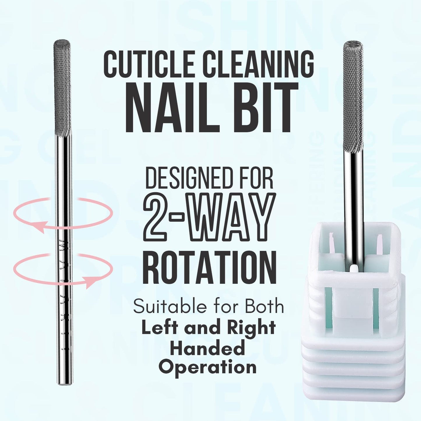 Cuticle Nail Drill Bit - Tungsten Carbide Safety Remover | 3/32'' Needle Bit for Electric Nail File (Silver, Fine)