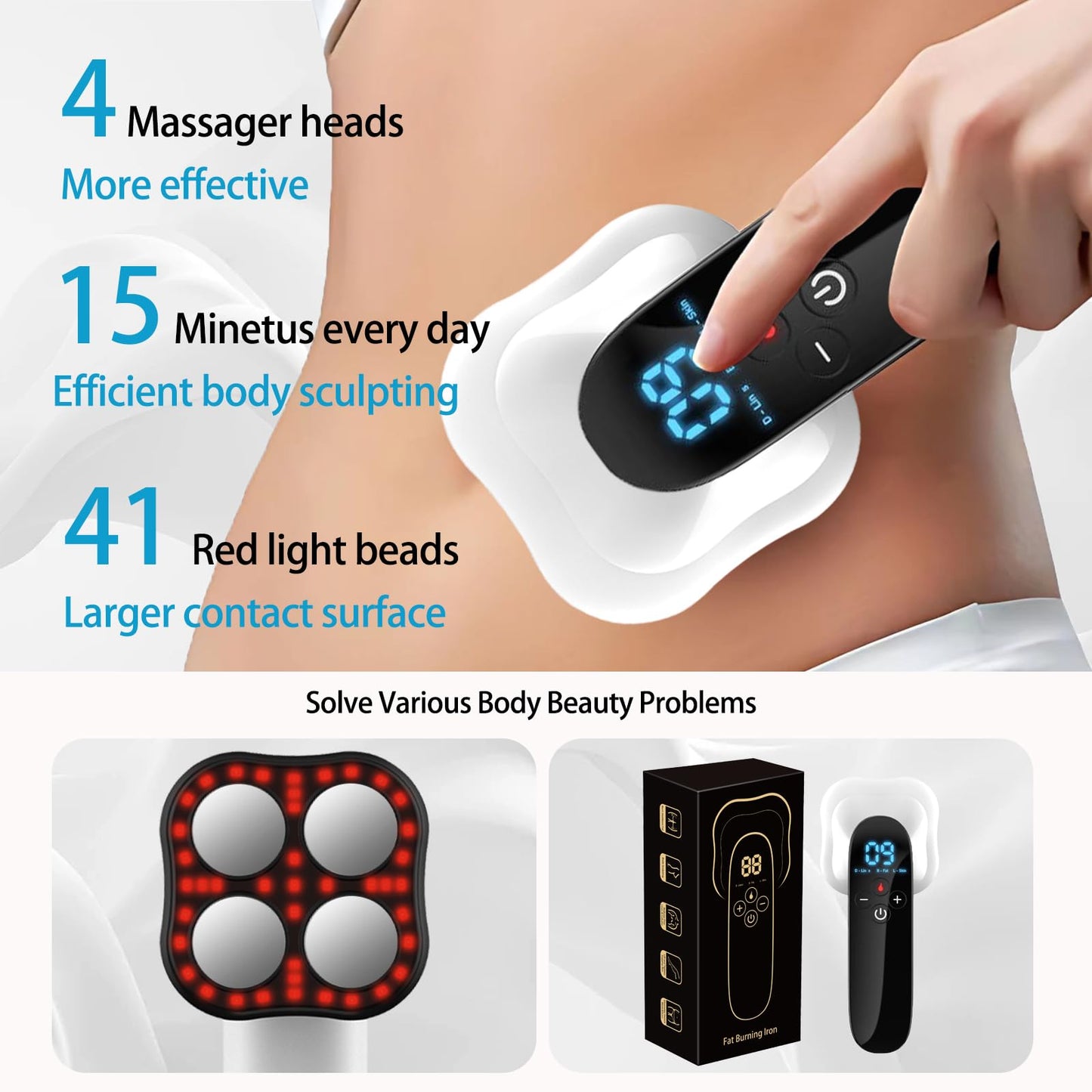 MASIKE Body Sculpting Machine - Professional Cordless Cellulite Massager - Suitable for Belly, Neck, Leg, Hip, Arm, Portable Home Tool for Women