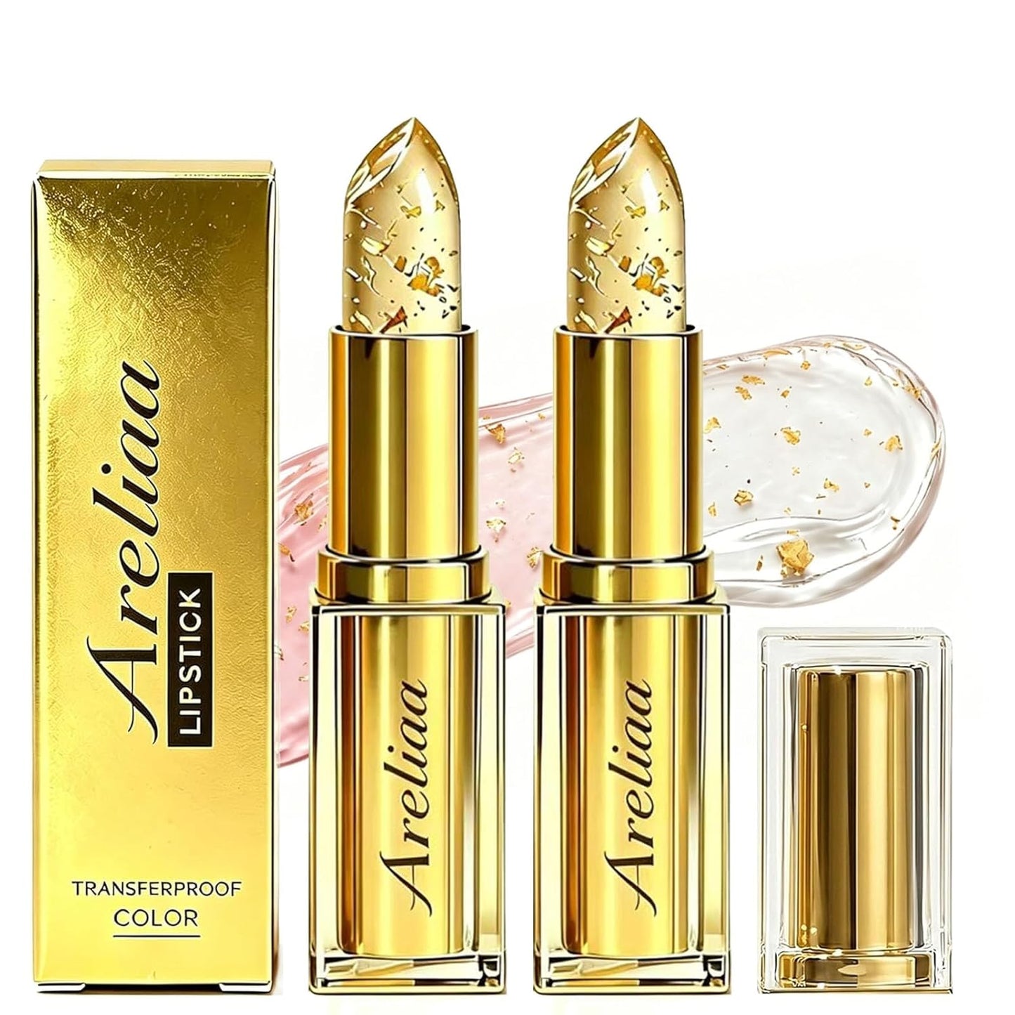 Areliaa Skin-Adaptive Lipstick - Color Changing PH Lipstick | Long-Lasting Moisturizing Tinted Glow (2Pc)