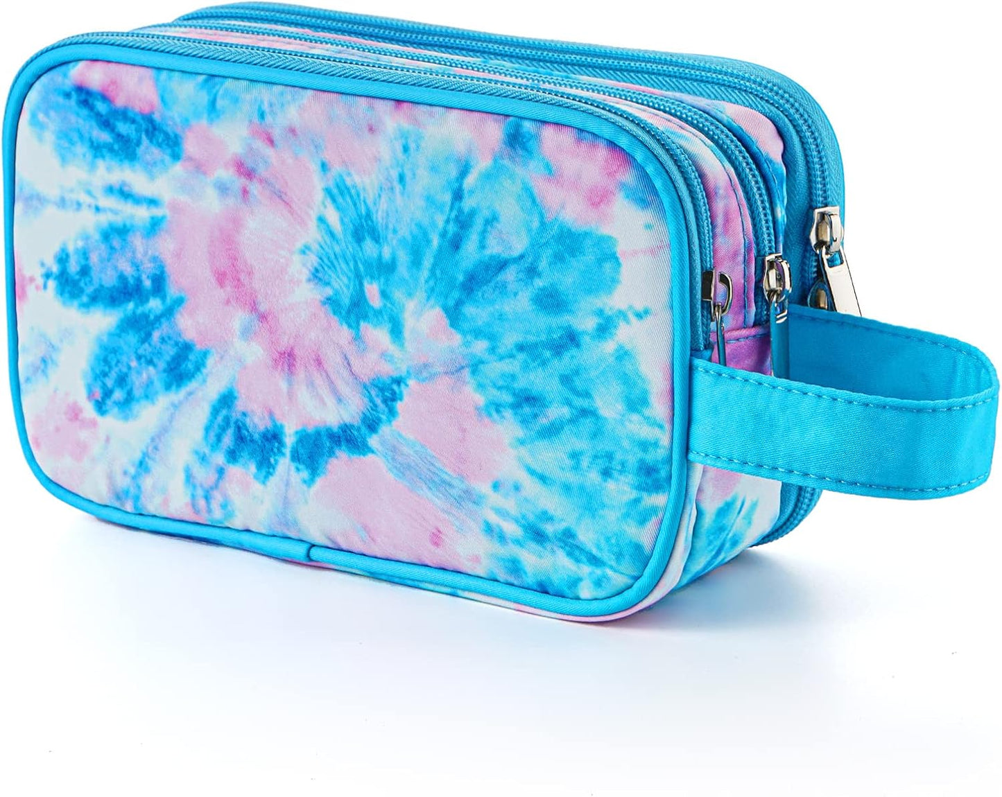 Kids Toiletry Bag - Waterproof Mermaid Scales Travel Cosmetic Bag for Girls | Hanging Wash Bag