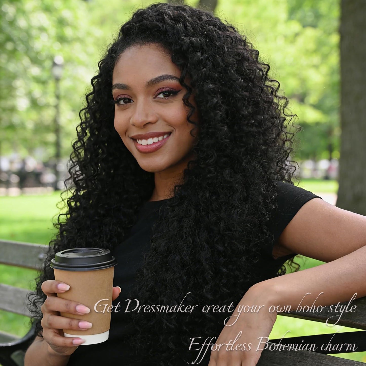 Human Crochet Hair for Black Women 20Inch 120g Pre Separated Deep Wave Hair