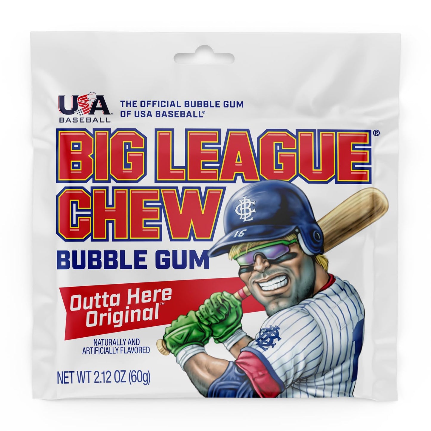 Big League Chew Outta Here Original Bubble Gum - Classic Ballpark Flavor | Perfect for Baseball Games, Teams, Concessions, Parties, and More | Pack of 12 Bags (2.12oz Each)"

Rewritten Product Title: "Original Bubble Gum - Big League Chew Classic Ballpark