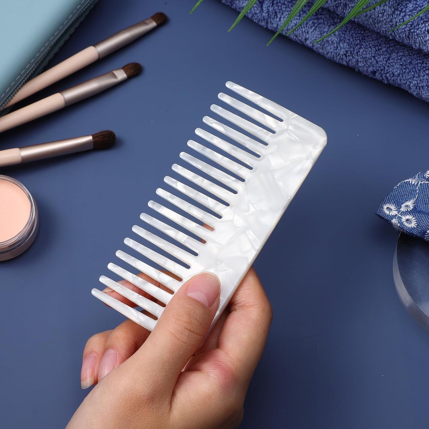 Luxshiny Wide Tooth Comb for Thick Curly Hair - Detangling Acetate Design | Perfect for Wet & Dry Use
