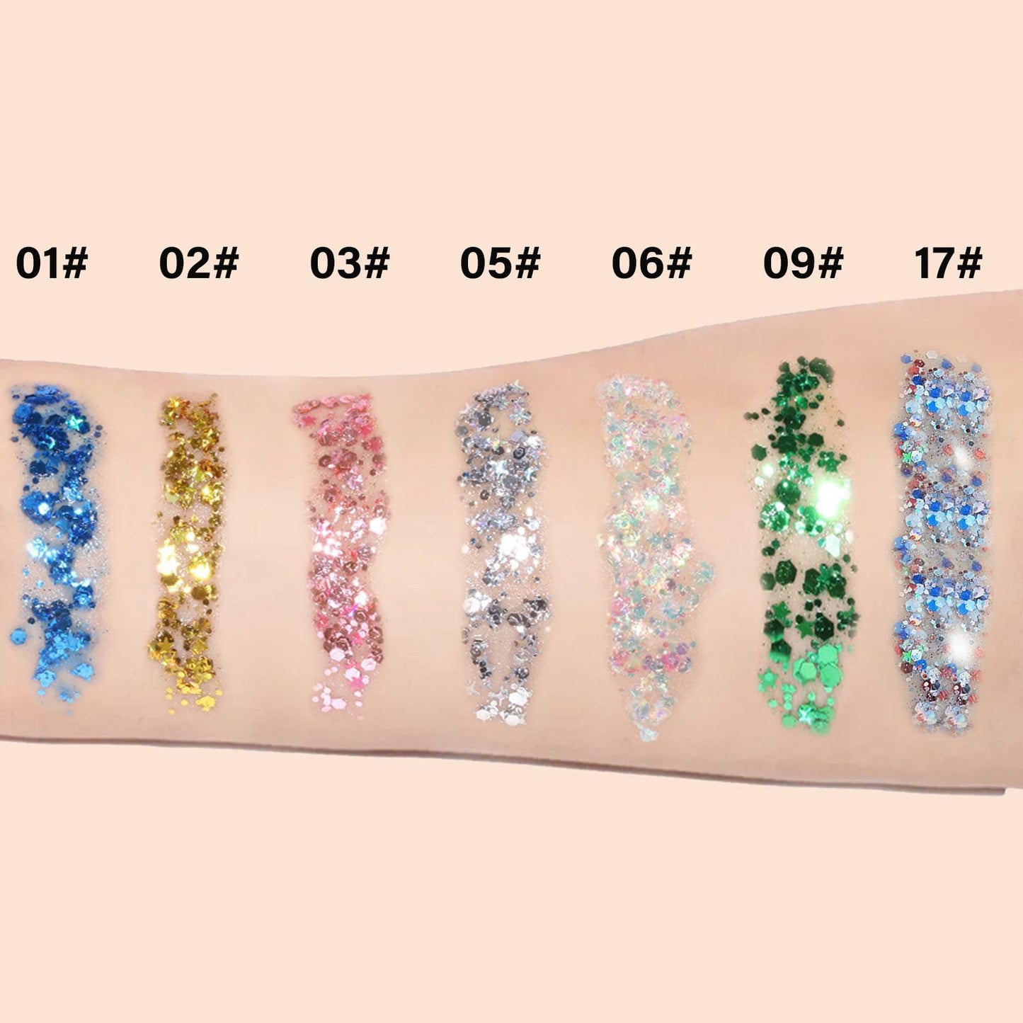 Body Face Glitter for Women Girls Waterproof No Skin Irritation Mermaid
