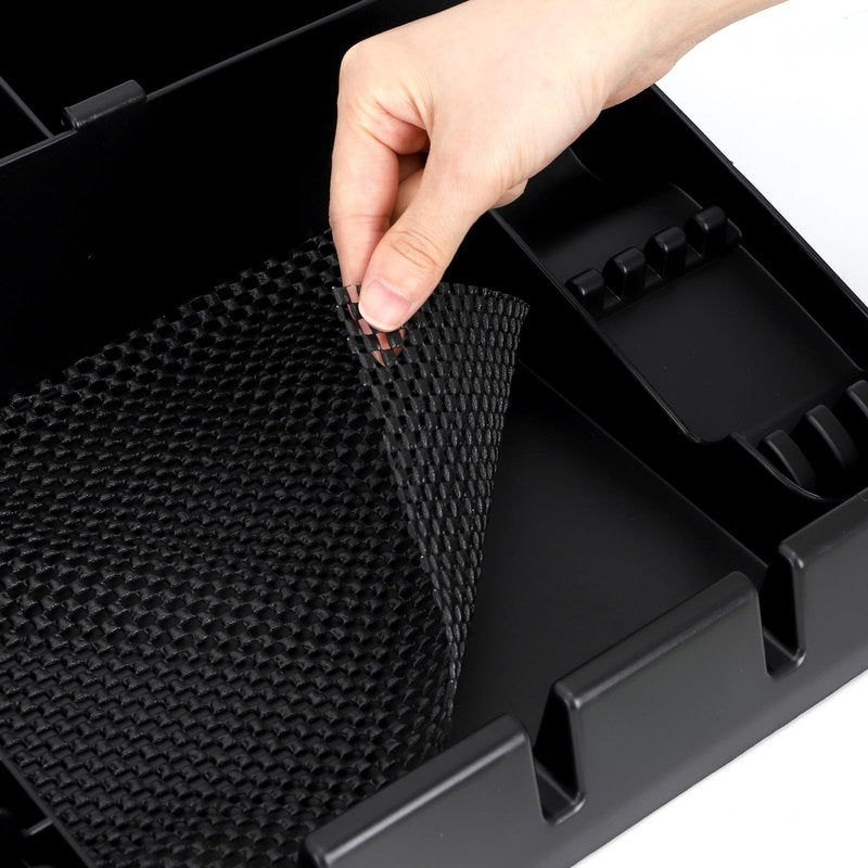 Hedume Hair Salon Styling Tools Organizer with Anti-Slip Mat, Detachable Multifunctional Stylist Tool Tray Organizer for Hair Brush, Combs, Clips, Scissor, Shaver, Clippers, Trimmers & Other Tools