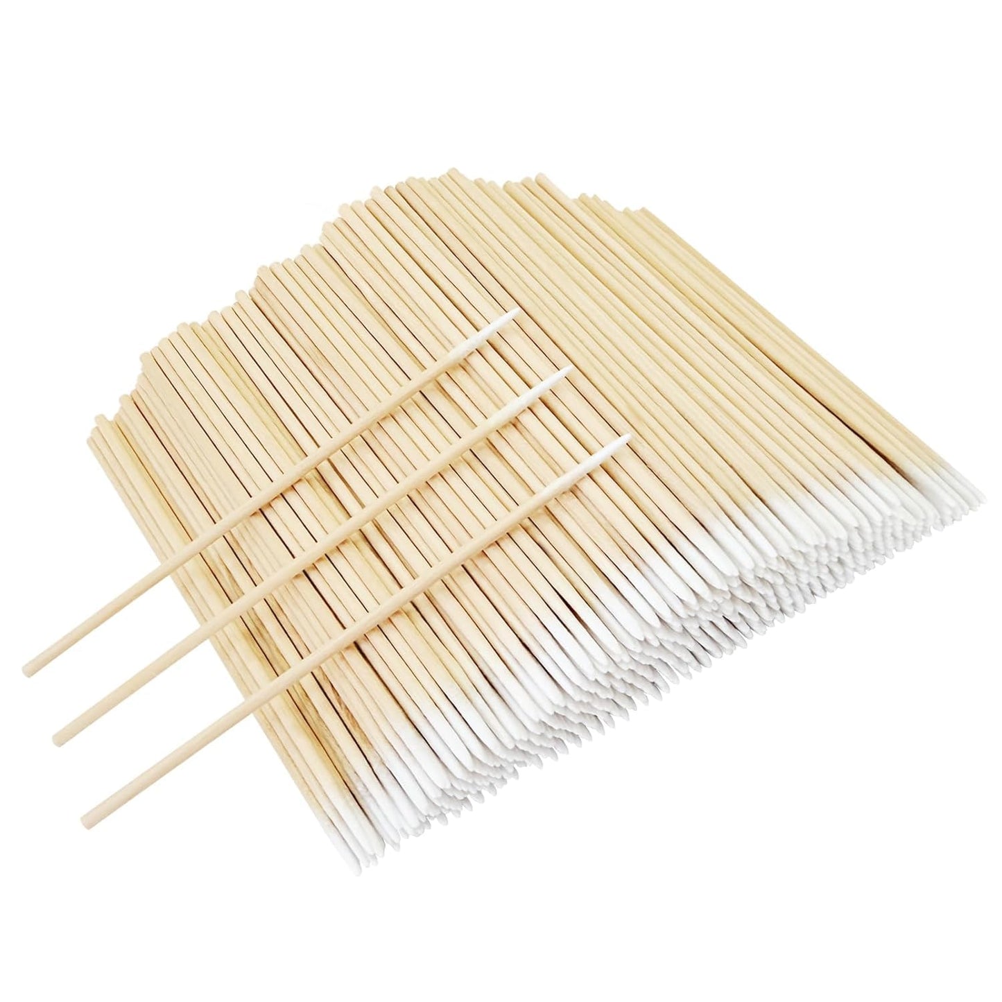 Egaageoi 600 Count Pointed Cotton Swabs - 4 inch Swabs with Firm Soft Cotton Tips and Biodegradable Wood Sticks for Makeup, Nail Polish, Crafting, Electronics Cleaning, Detailed Art and Pet Care