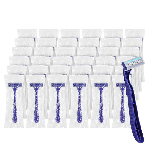 Disposable Razors, Bulk Razors With Knife Caps, Individually Packaged, Razors In Bulk Suitable For Hotels, Shelters, Homeless People, Nursing Homes, Charities, Churches (150-PACK)