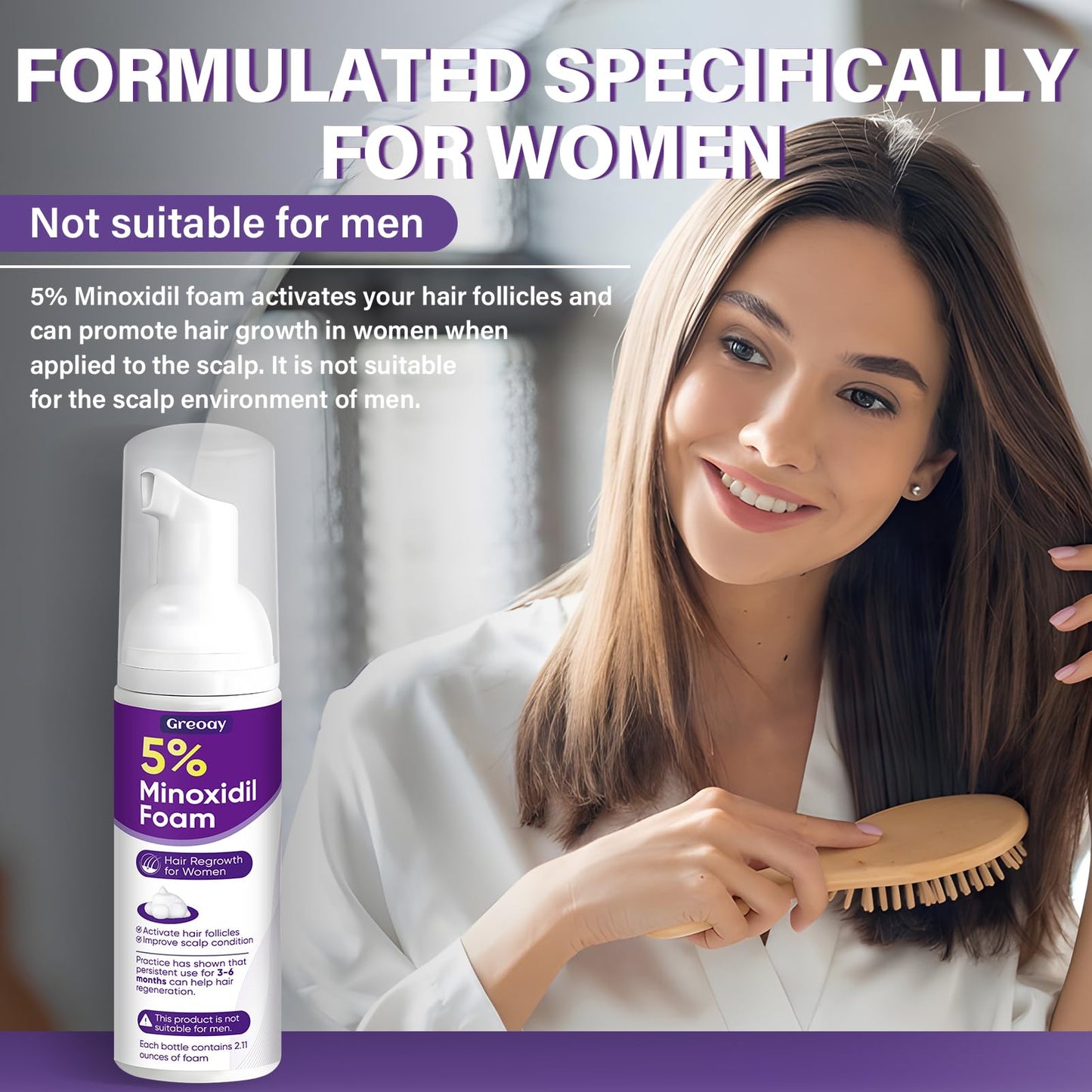 5% Minoxidil Foam for Women Hair