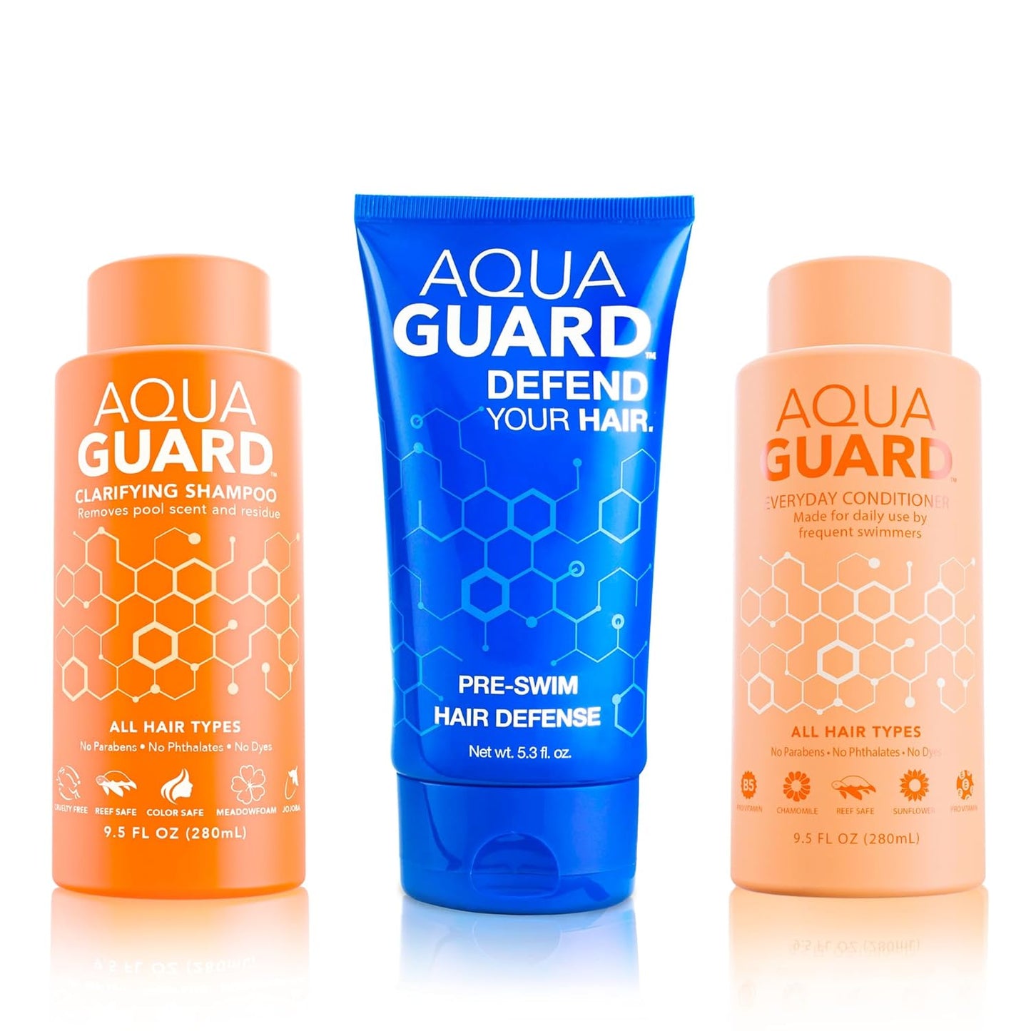 Aqua Guard Pre-Swim Hair Defense - Protect Hair from Chlorine Damage | Softens & Leaves Hair Smelling Great | 5.3 oz (2 Pack)