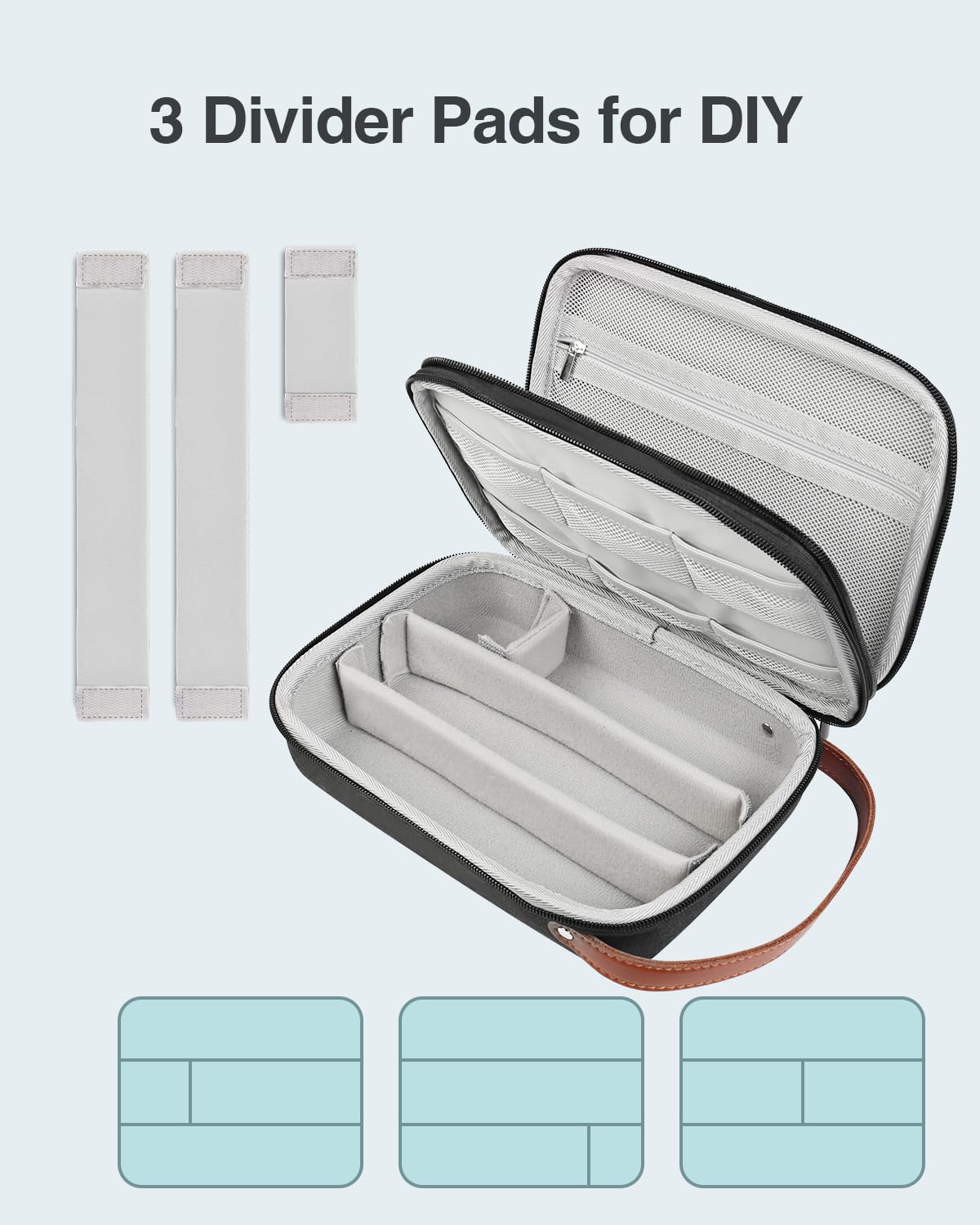 Luxtude Hair Clipper Case, Portable Barber Travel Cases for Trimmers, Guards & Accessories, Fits Wahl, Andis, Hatteker, Oneisal Grooming Tools (Case Only)