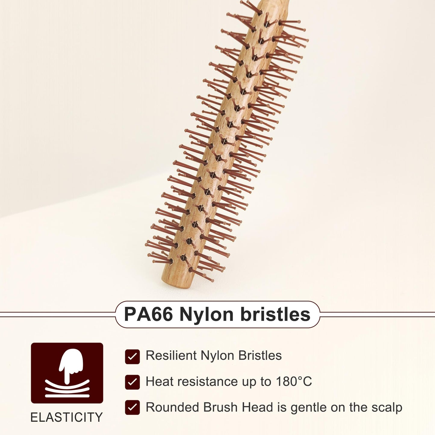 SUNBIRD Small Round Brush for Short Hair - 1.2" Mini Volumizing & Styling Brush for Men & Women, Heat Resistant Quiff Roller for Lifting, Curling Bangs, Beard & Thin Hair, Creates Natural Volume
