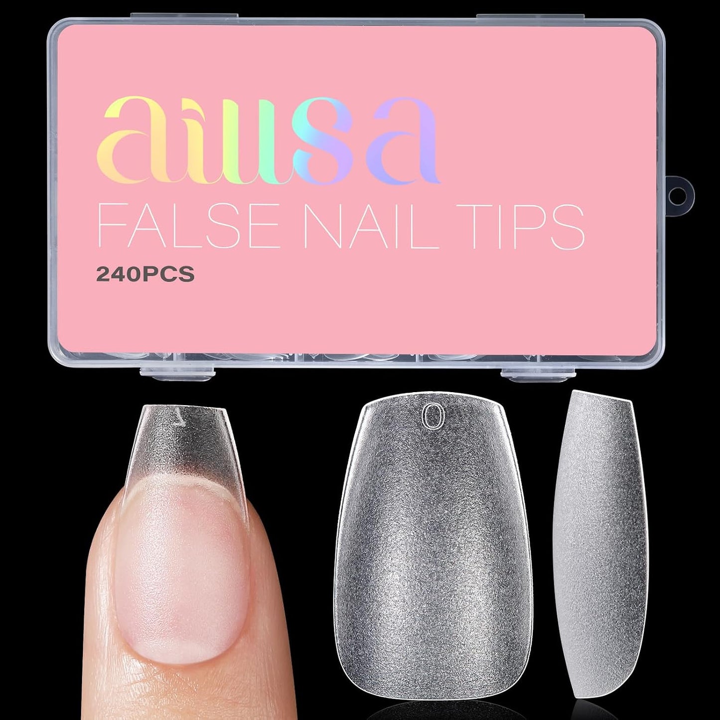 Almond Nail Tips - 450pcs Soft Full Cover Gel Nails | Pre-shaped Press-On Extensions in 15 Sizes for Beginners