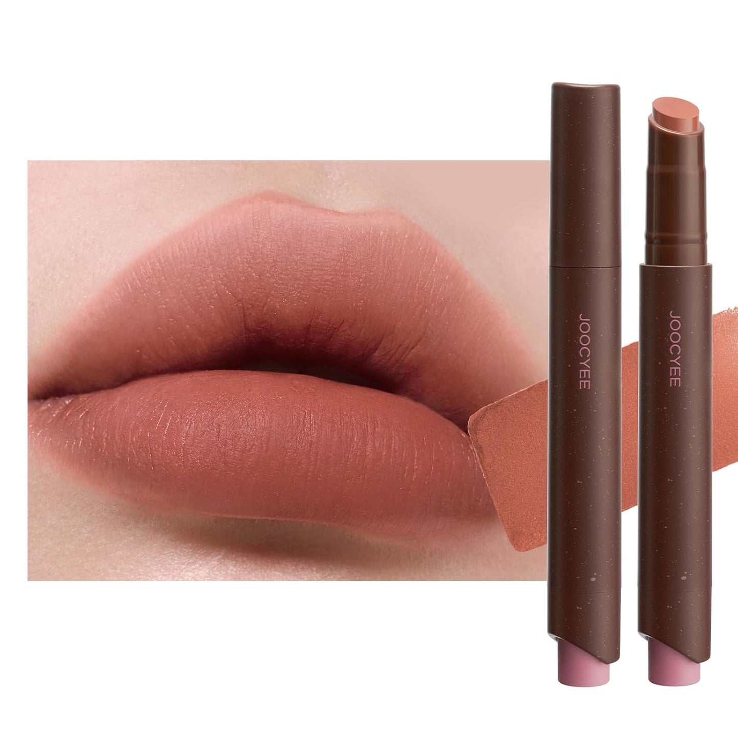 Velvet Rouge Matte Lipstick Pencil - Lightweight, Waterproof, High Pigment Lip Color | Buildable Coverage in Nude