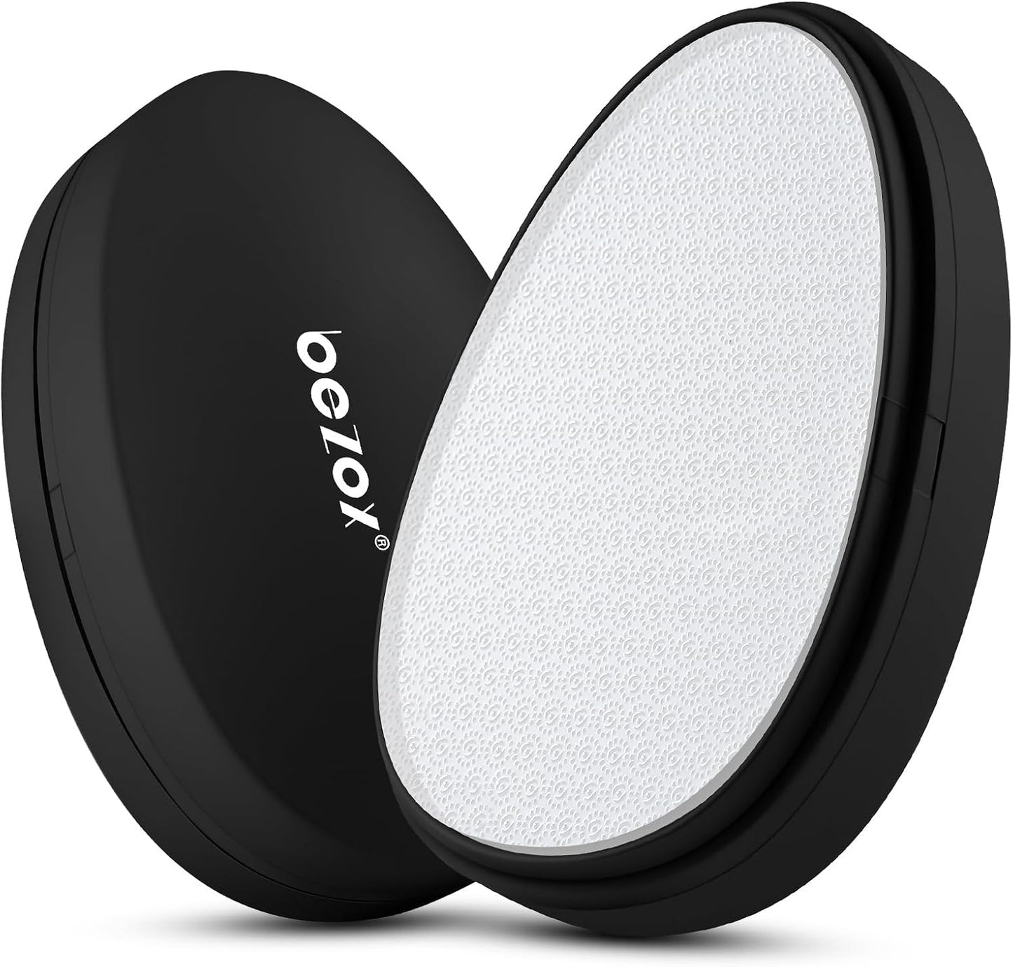 Nano Glass Foot Pumice Stone Callus Remover - Gentle Foot File Scraper for Dead Skin | Portable Pedi Egg Tool - Black