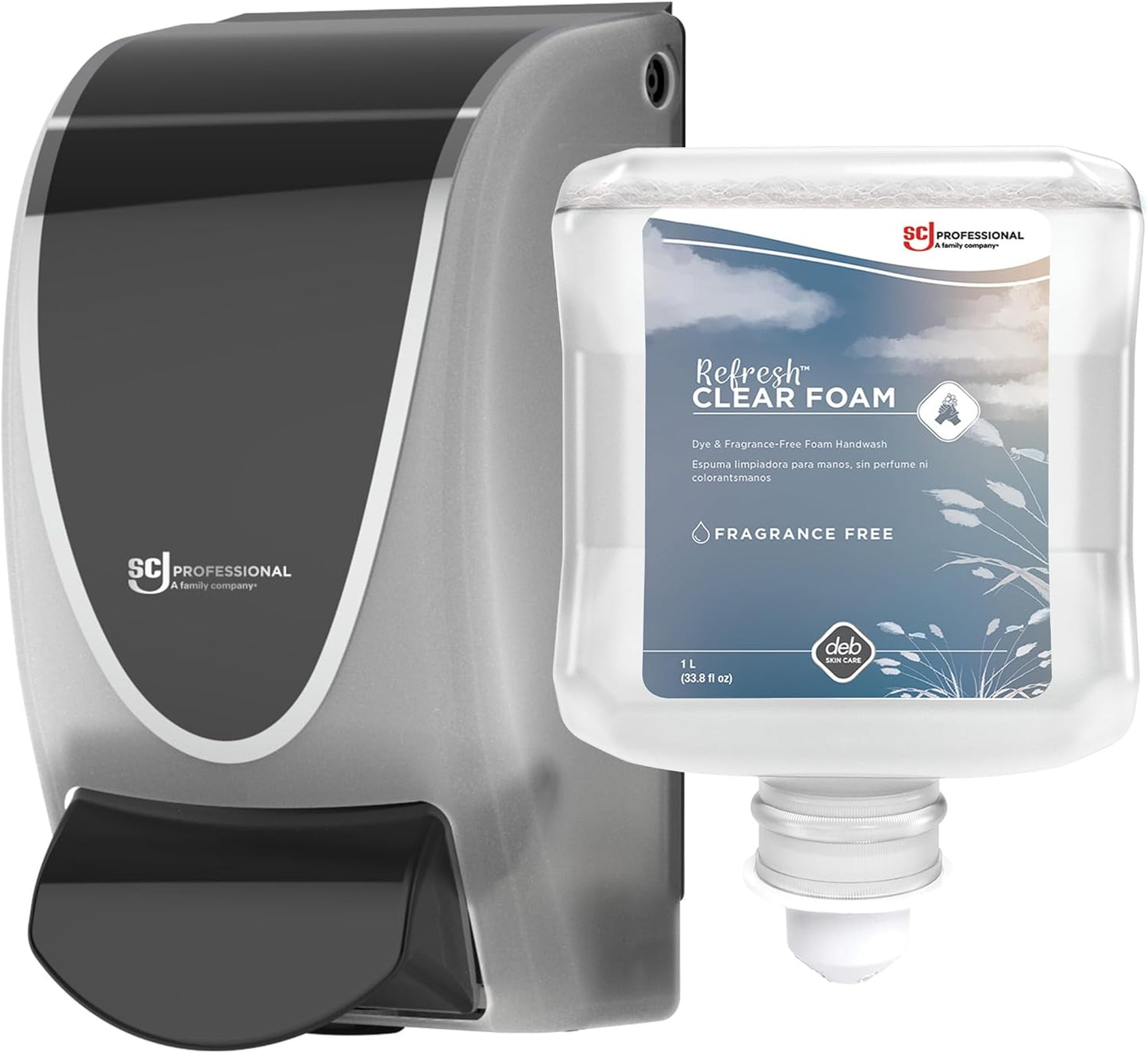 Azure Foam Hand Soap Dispenser Kit - Wall Mount with 1L Refill Cartridge | Professional Use Only