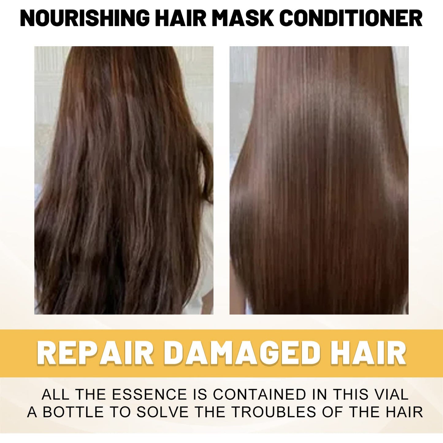 Hair Mask with Argan and Coconut Oil, Deep Repair Treatment for Damaged Hair, Nourishing Conditioner for Shiny Soft Hair, 50g/1.76oz