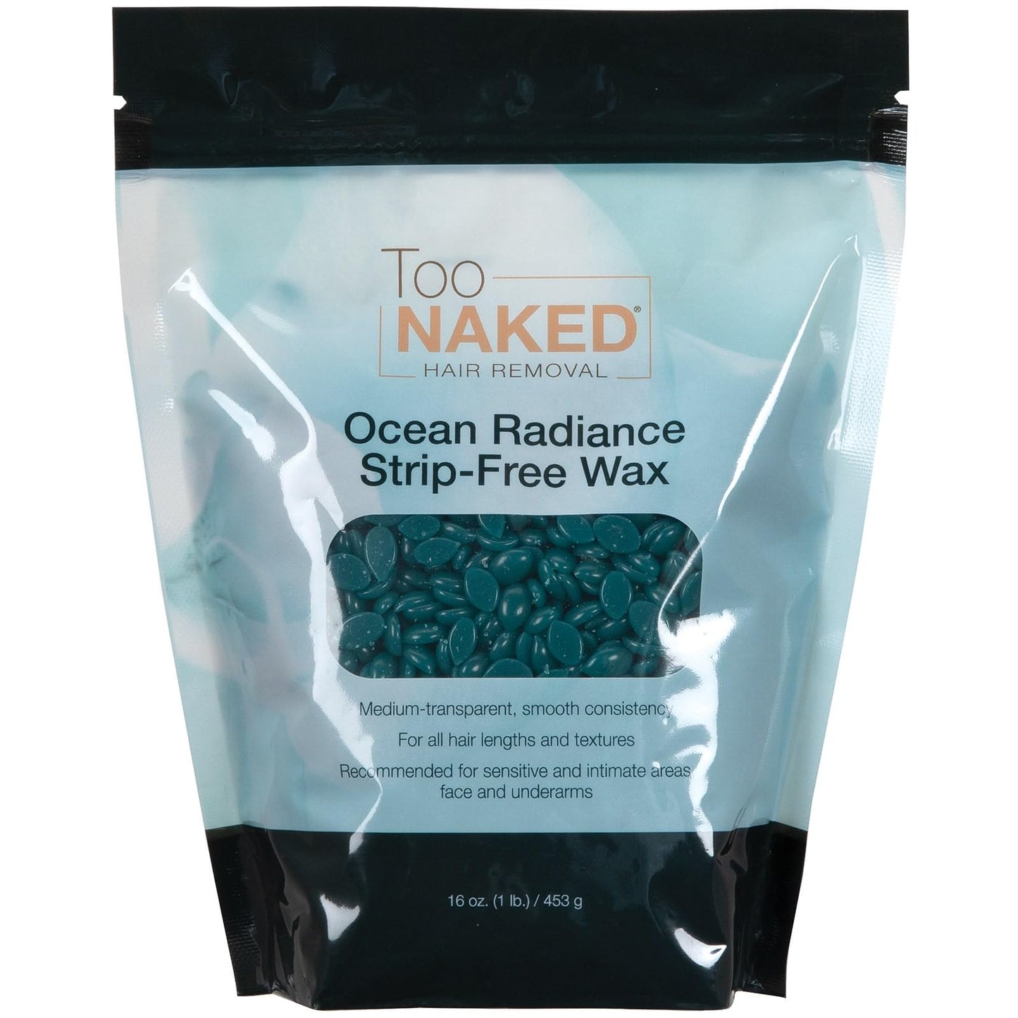 TOO NAKED HAIR REMOVAL Azulene Strip-Free Wax, Medium Transparency, Salon Wax, 28.8 oz