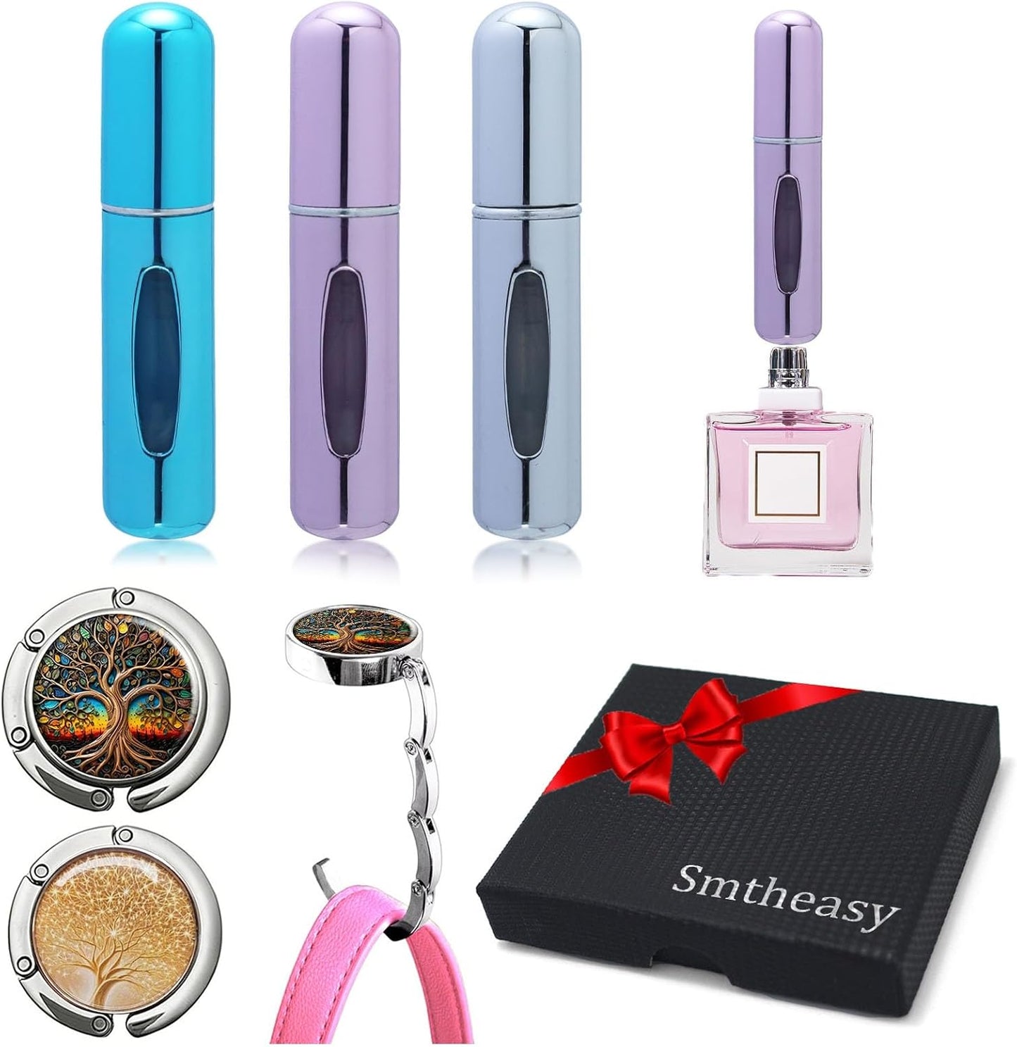Mini Perfume Atomizer Travel Spray - Refillable Scent Pump Case | 10 Pack, 5ml Each