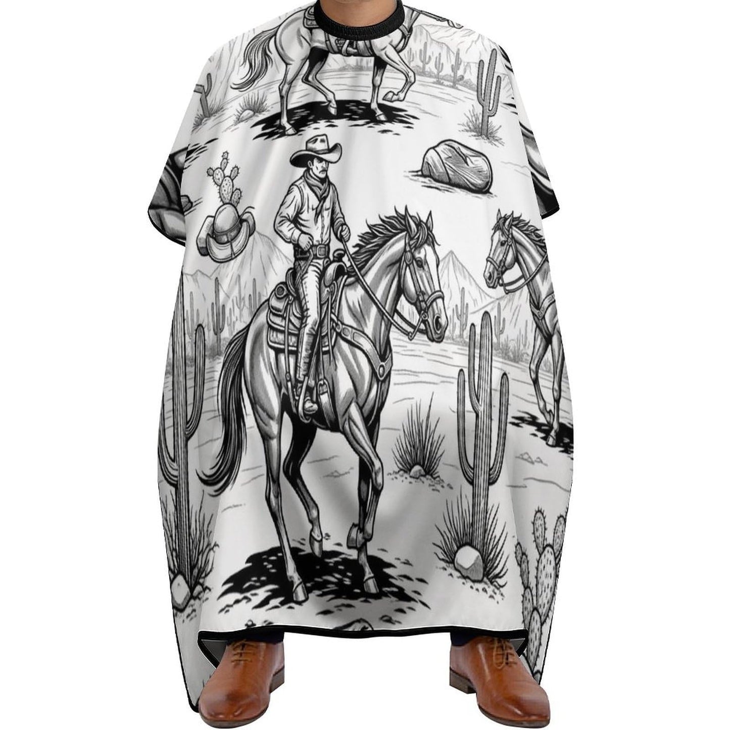 Extra Large Professional Hair Cutting Cape Full Coverage Barber Cape for Salon Home Use Western Horse
