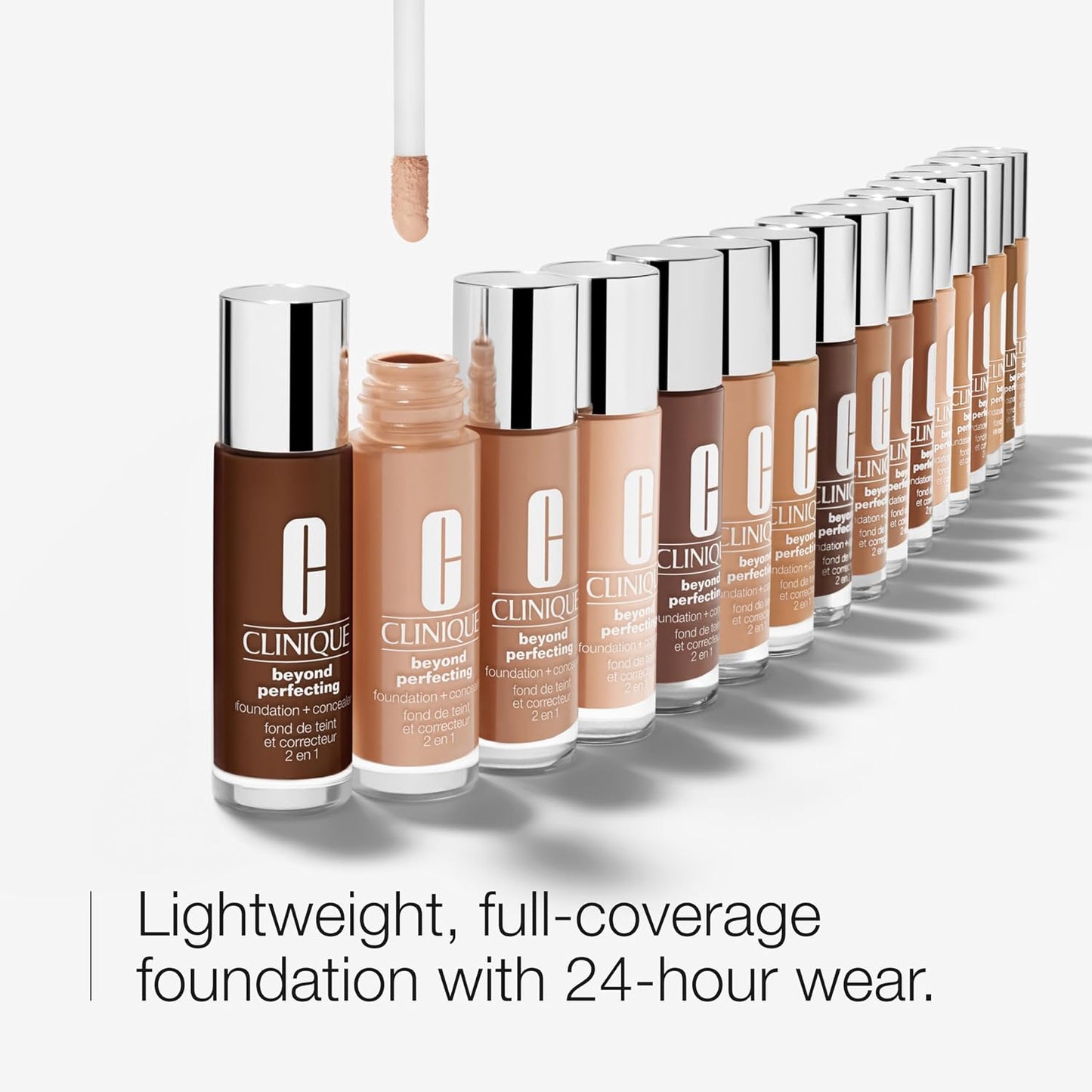 Clinique Beyond Perfecting Liquid Foundation & Concealer - Full Coverage, Natural Matte Finish for All Skin Types | 1 Fl Oz