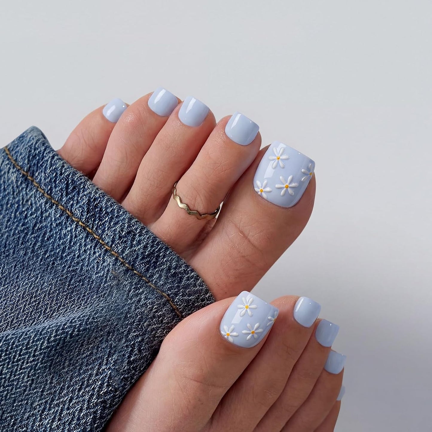 Press On Nails Almond - 3D Polka Dot Glitter Medium Nails | 32-Piece All-in-One Kit with Glue & Adhesive Tabs