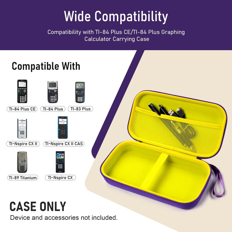 ZORETCO Hard Case Compatible with Texas Instruments TI-84 Plus CE/TI-84 Plus (Case Only)