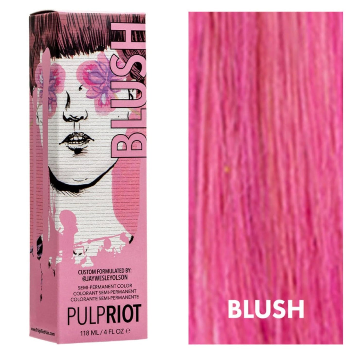 Pulp Riot Semi-Permanent Hair Color - Blush 4 oz | Vibrant Long-Lasting Shade