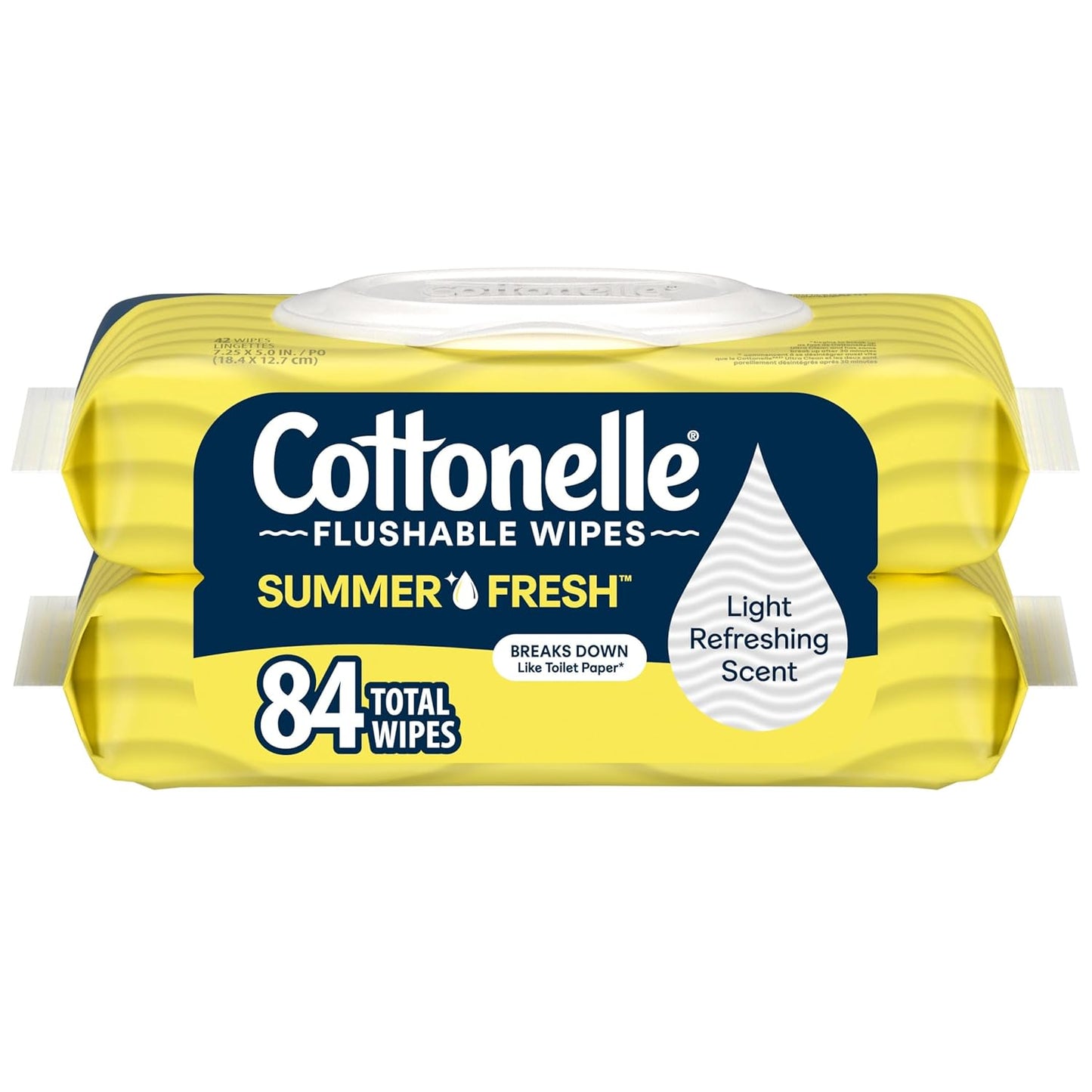 Cottonelle Flushable Wet Wipes - Fresh Feel Adult Wipes | 8 Flip-Top Packs, 42 Wipes Each (336 Total)