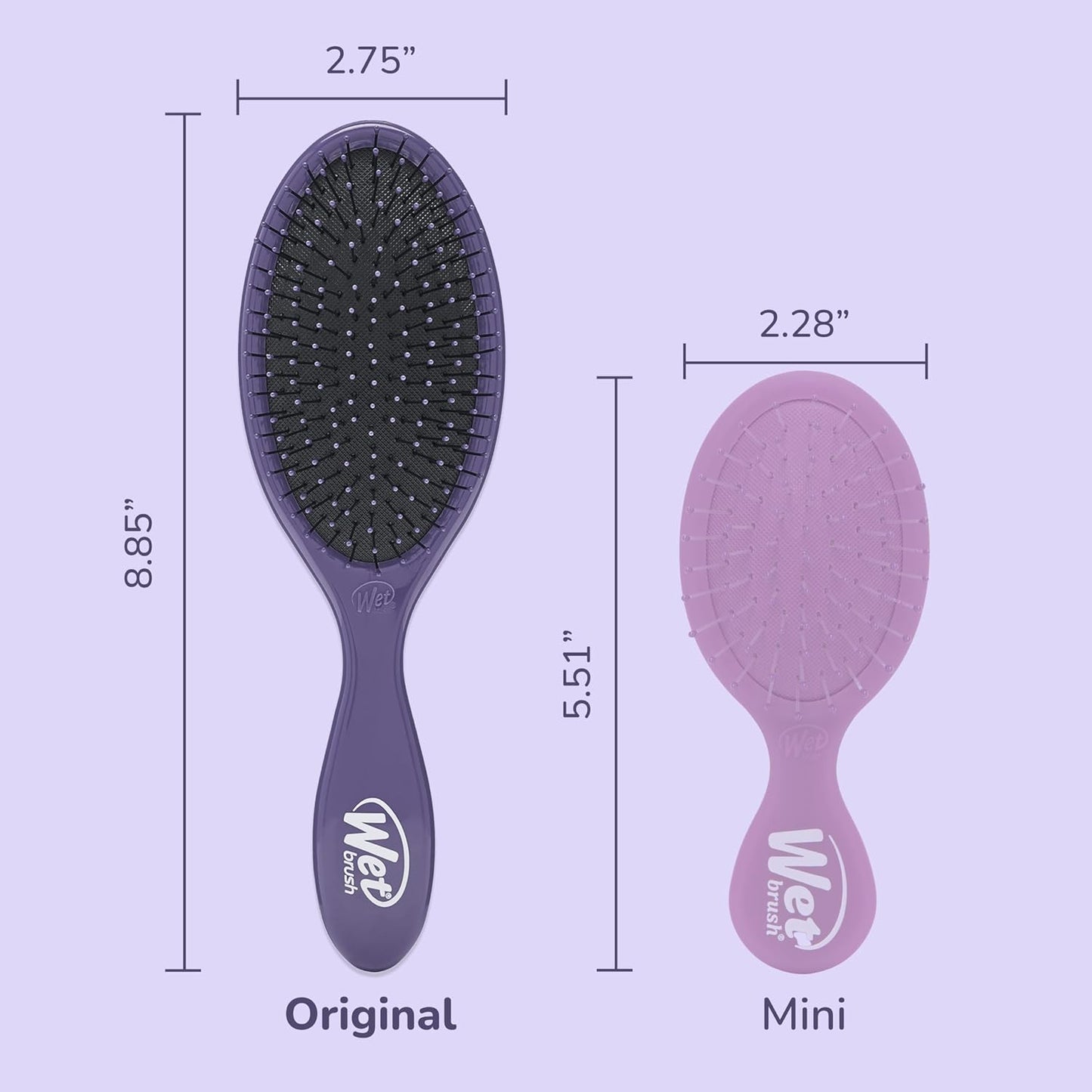 Wet Brush Original Detangler Hair Brush - Ultra-Soft IntelliFlex Bristles for Effortless Detangling | Purple
